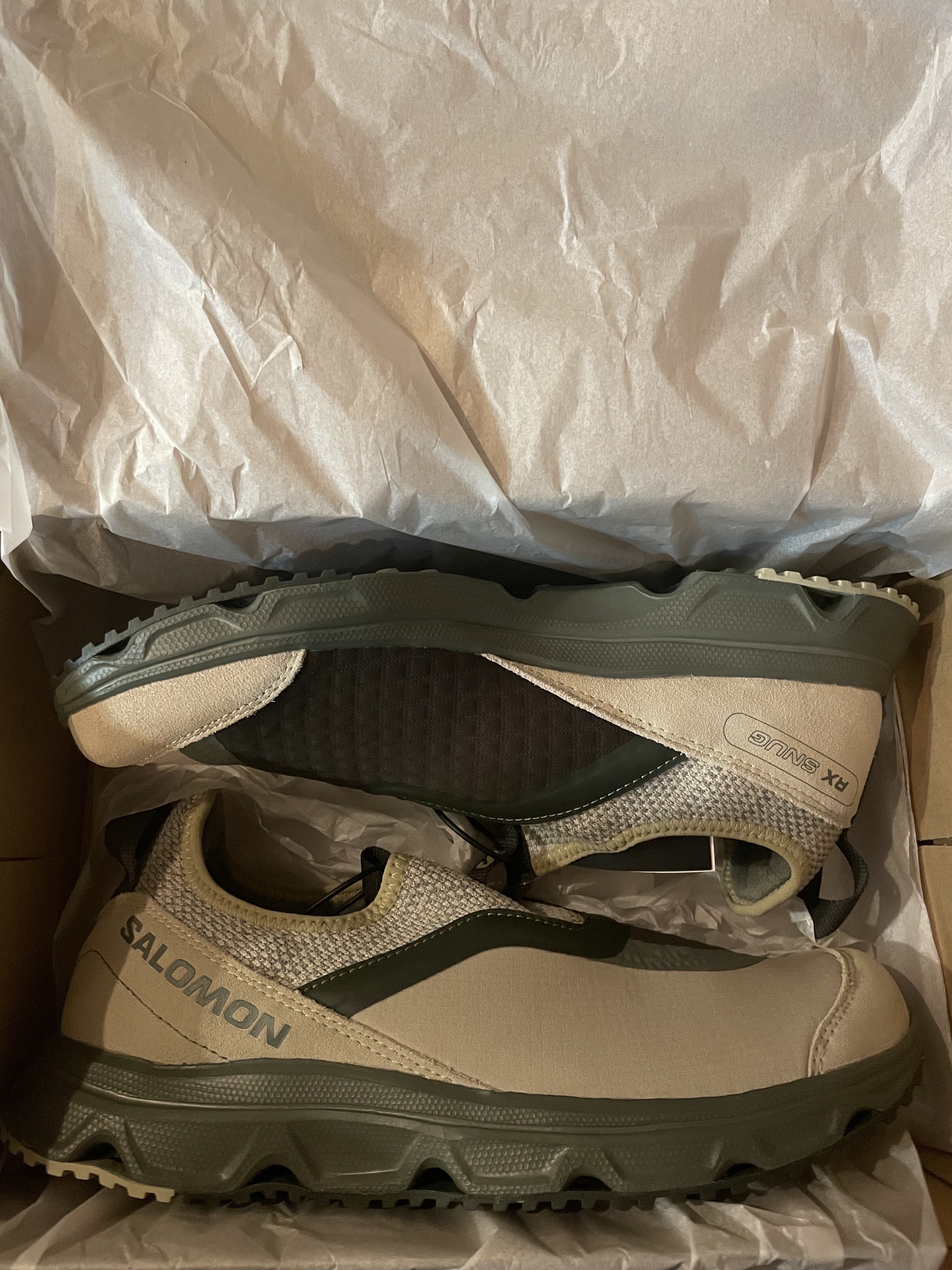 Salomon RX Snug Moss Gray 착용 스타일 - 2
