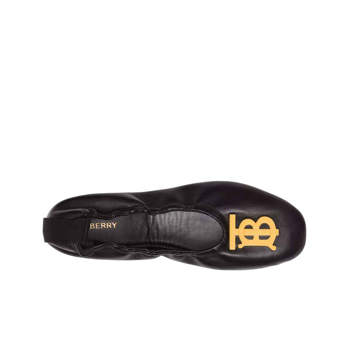 (W) 버버리 모노그램 모티프 레더 발레리나 블랙((W) Burberry Monogram Motif Leather Ballerina Black) - 2