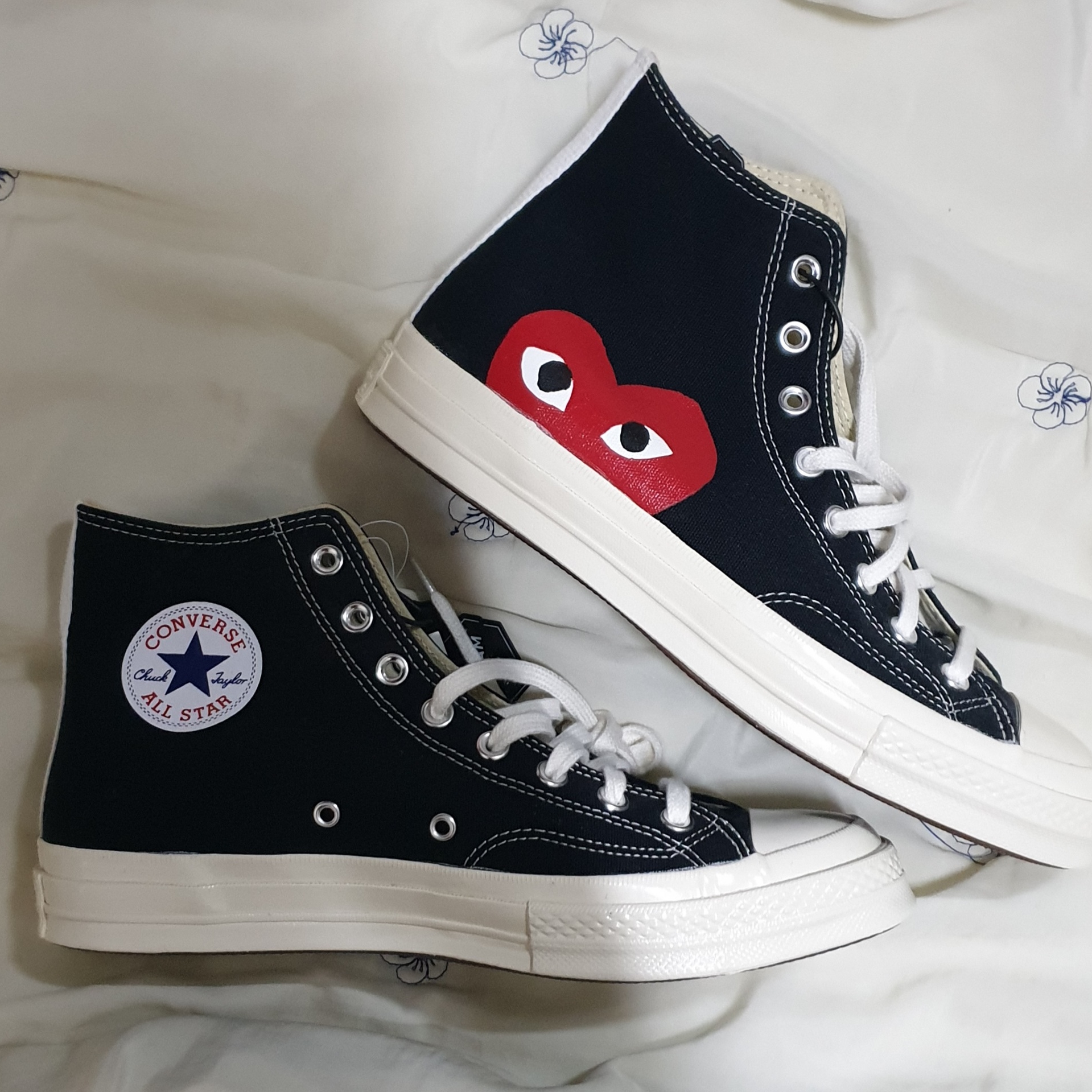Converse x Play Comme des Garcons Chuck 70 Hi Black 착용 스타일