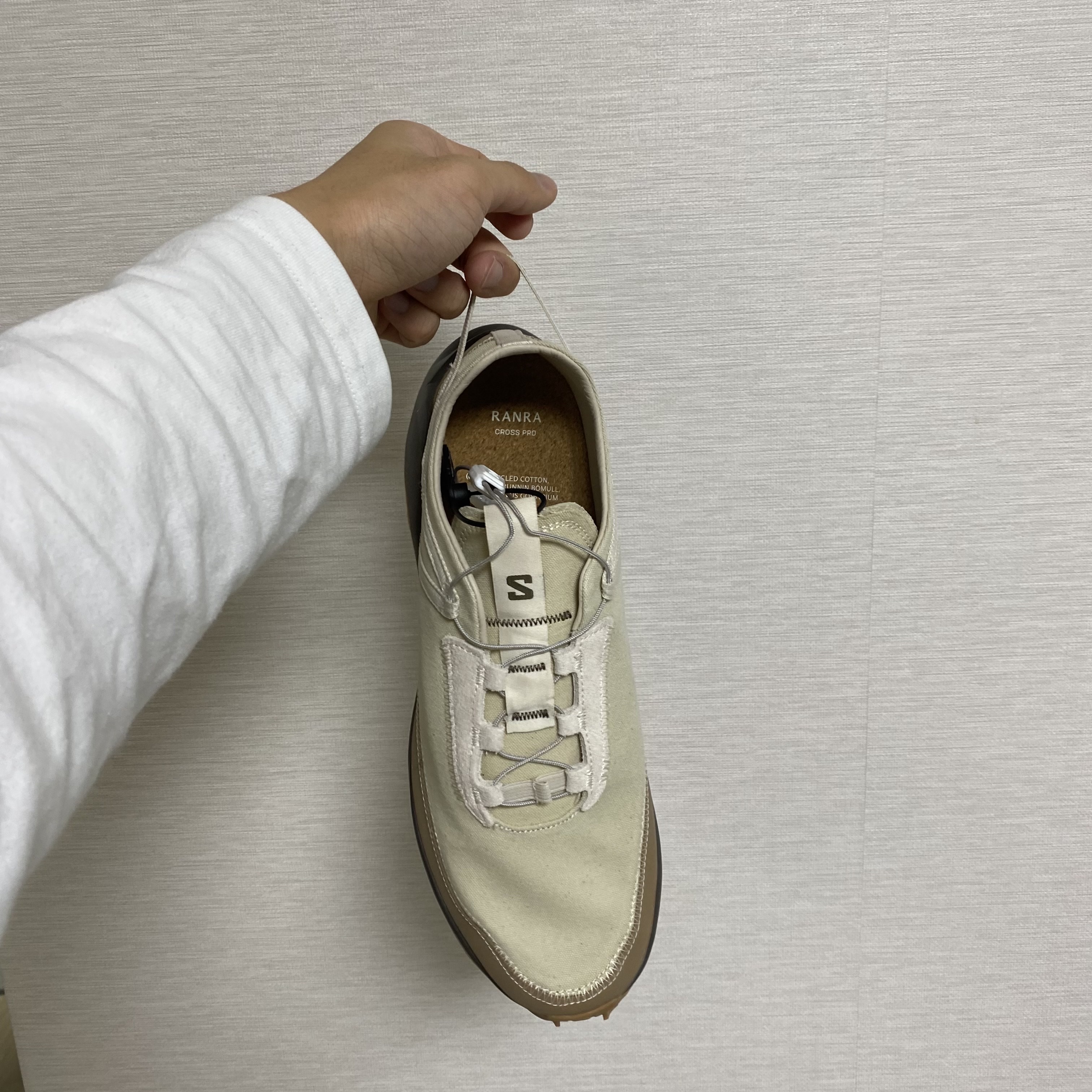 Salomon x Ranra Cross Pro Turtledove Rainy Day 착용 스타일