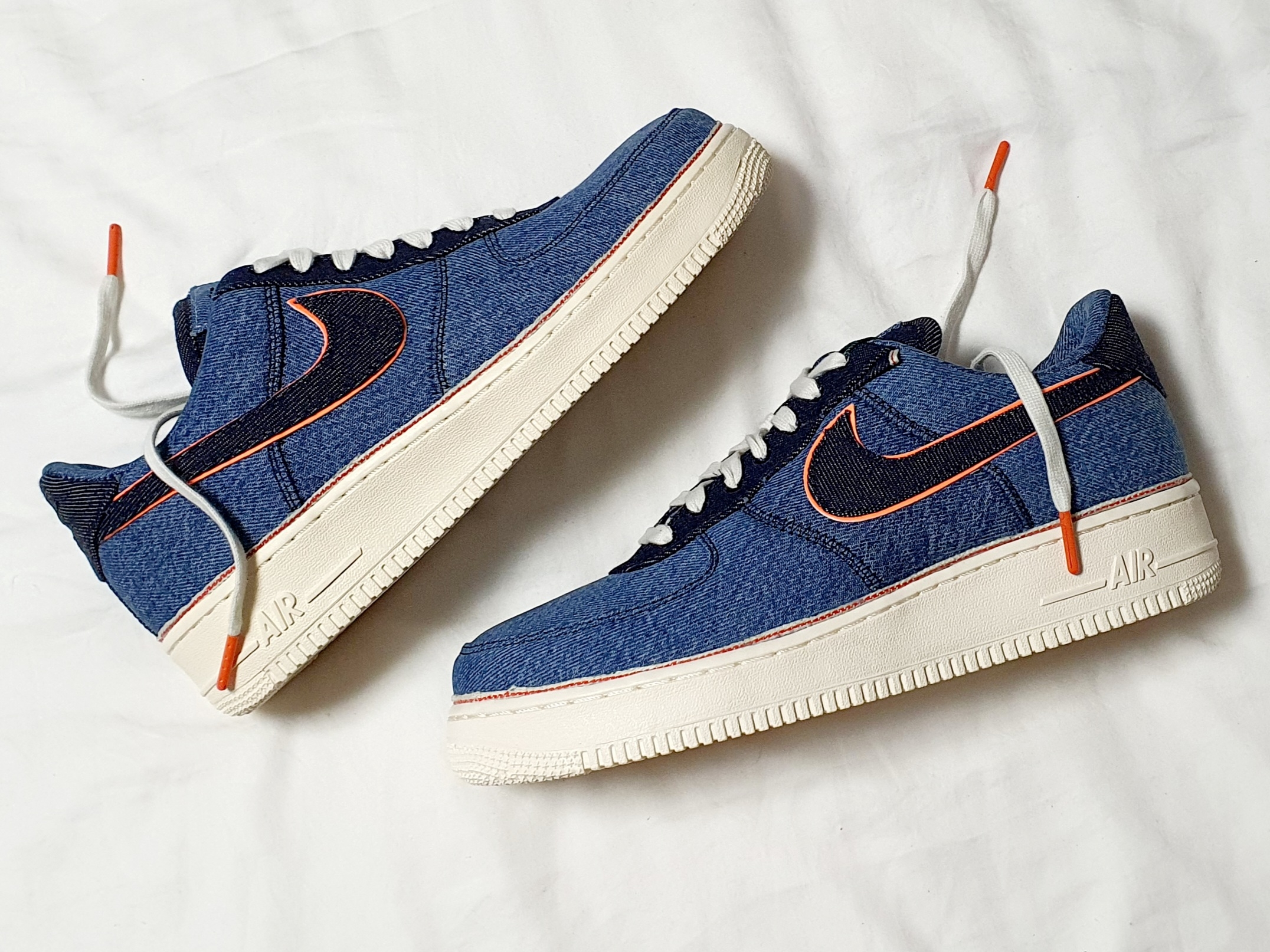 Nike x 3x1 Air Force 1 '07 PRM Stonewash Blue 착용 스타일 - 3