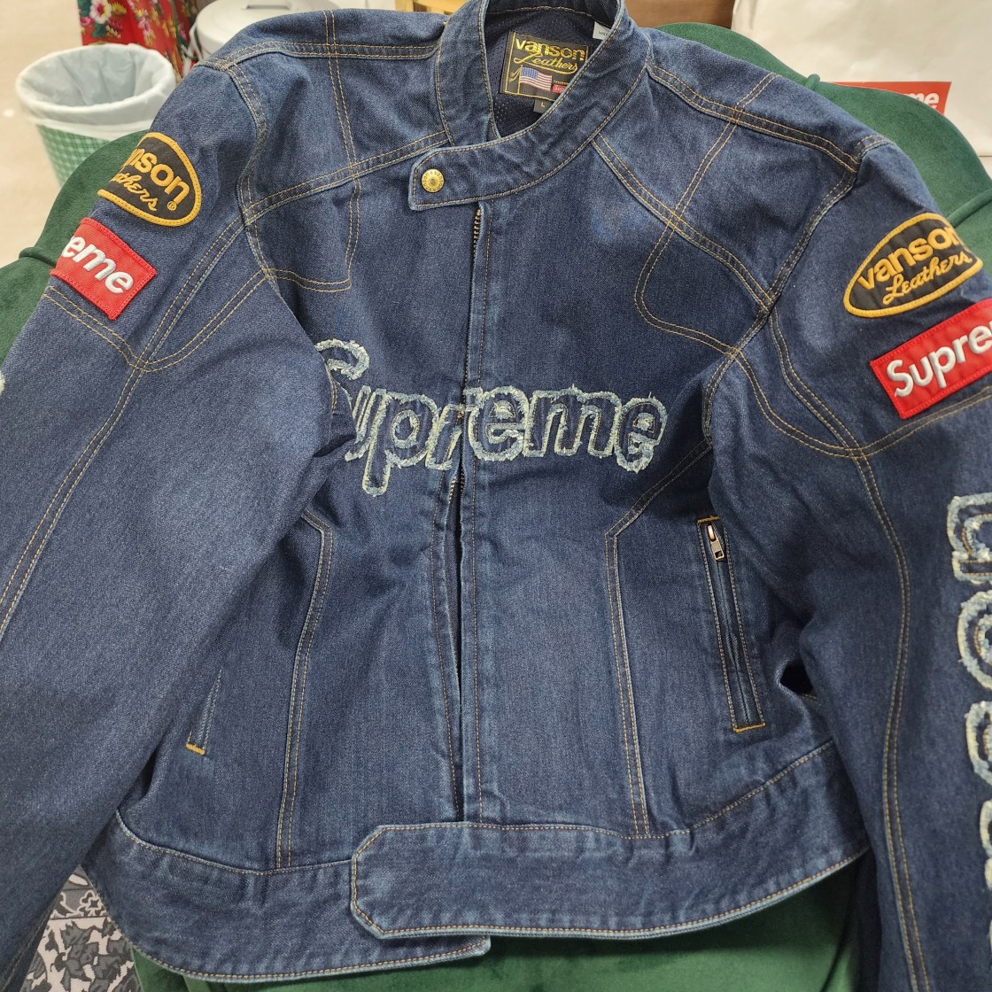 Supreme Vanson Leathers Cordura Denim Jacket