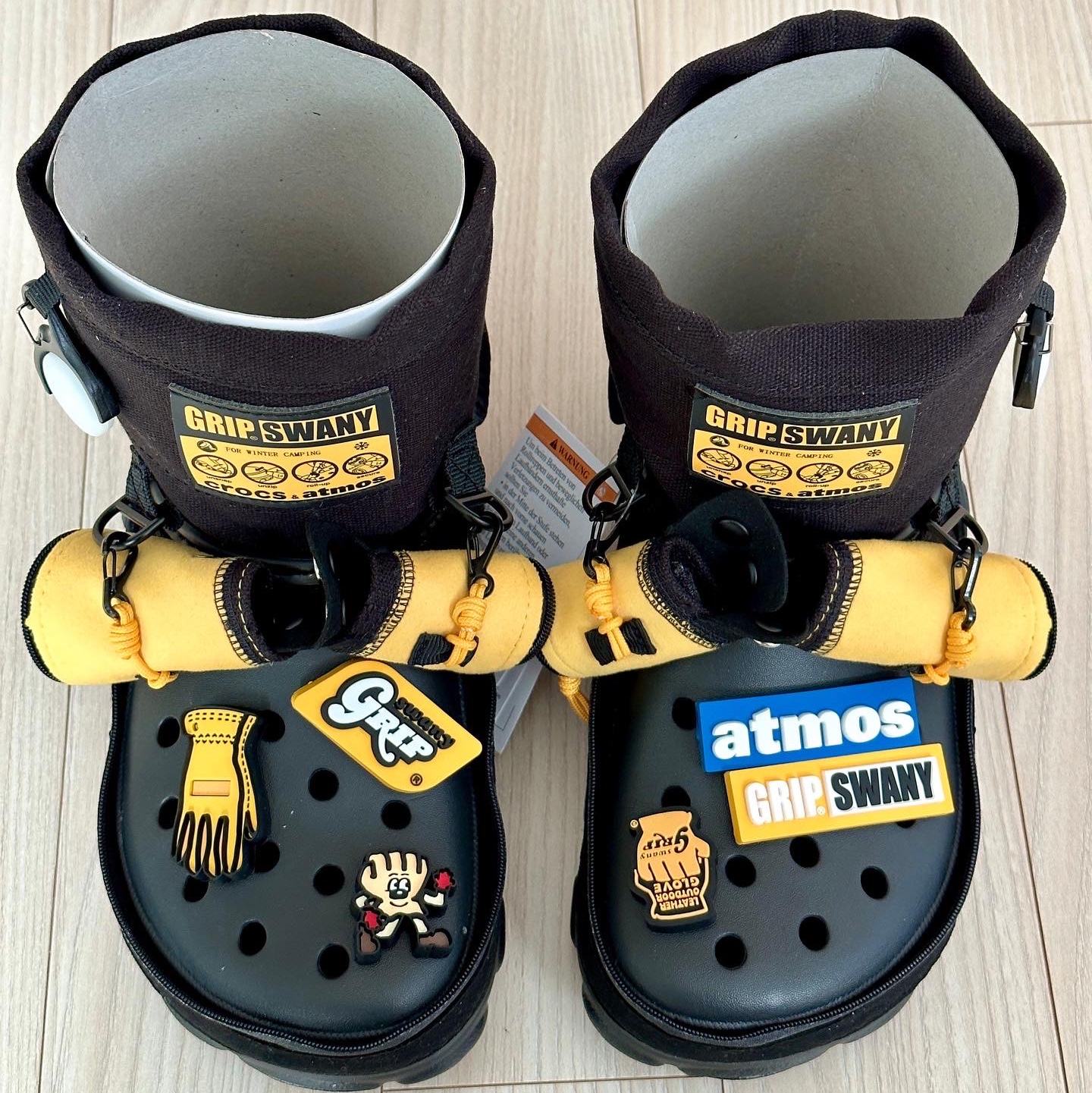 Crocs x Grip Swany x Atmos Classic All Terrain Clog Black 착용 스타일