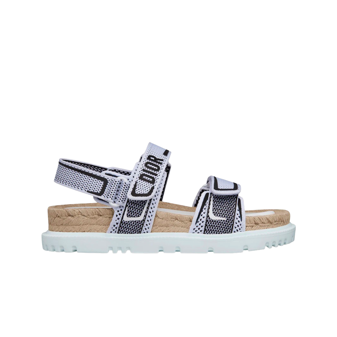 (W) 디올 디올액트 테크니컬 메쉬 러버 샌들 화이트 블랙((W) Dior DiorAct Technical Mesh and Rubber Sandal White Black) - 1