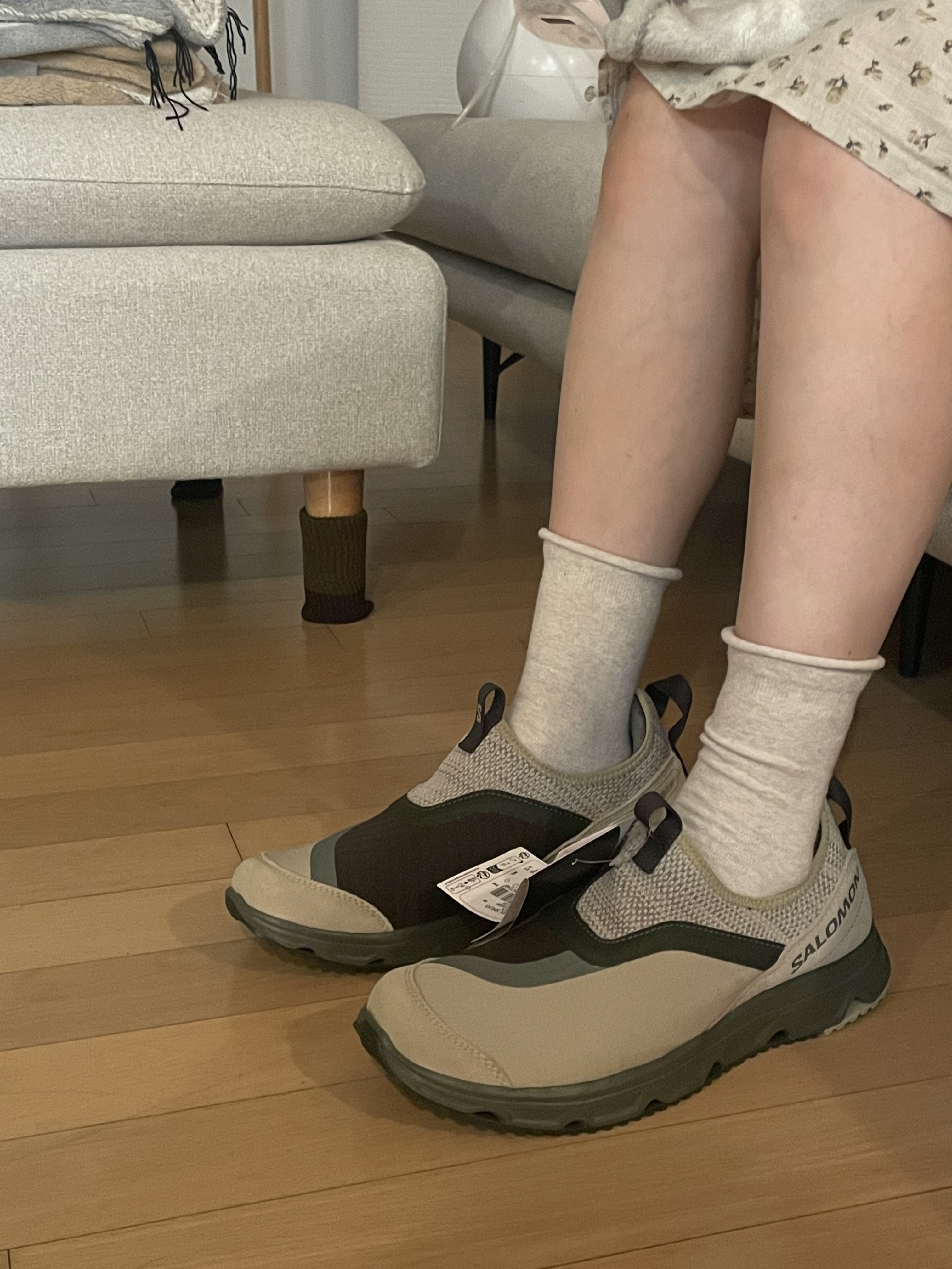 Salomon RX Snug Moss Gray 착용 스타일 - 4