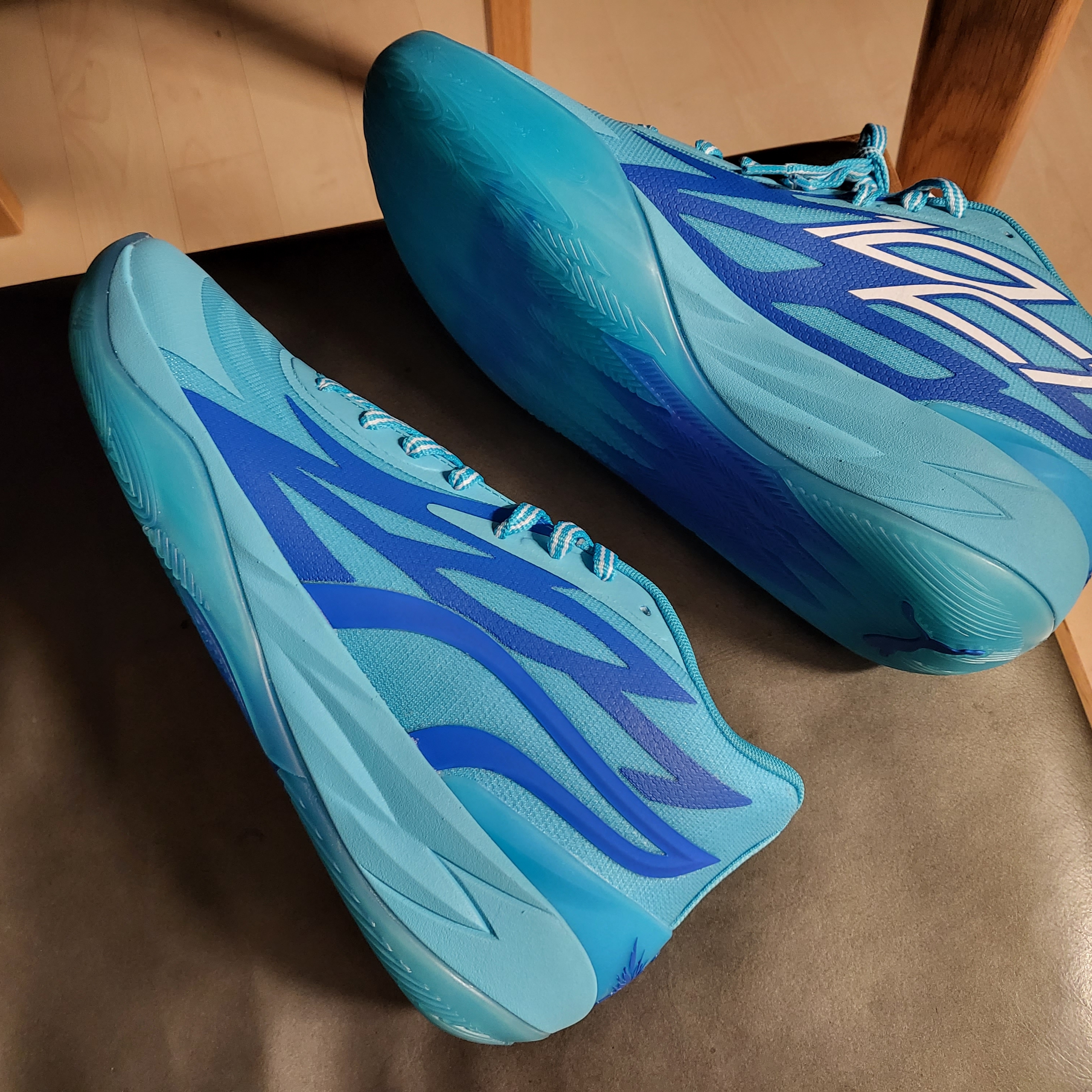 Puma x Rick & Morty MB.01 Jasmine Green Energy Rose, Puma MB.02 Lamelo Ball Fiery Coral 착용 스타일 - 5
