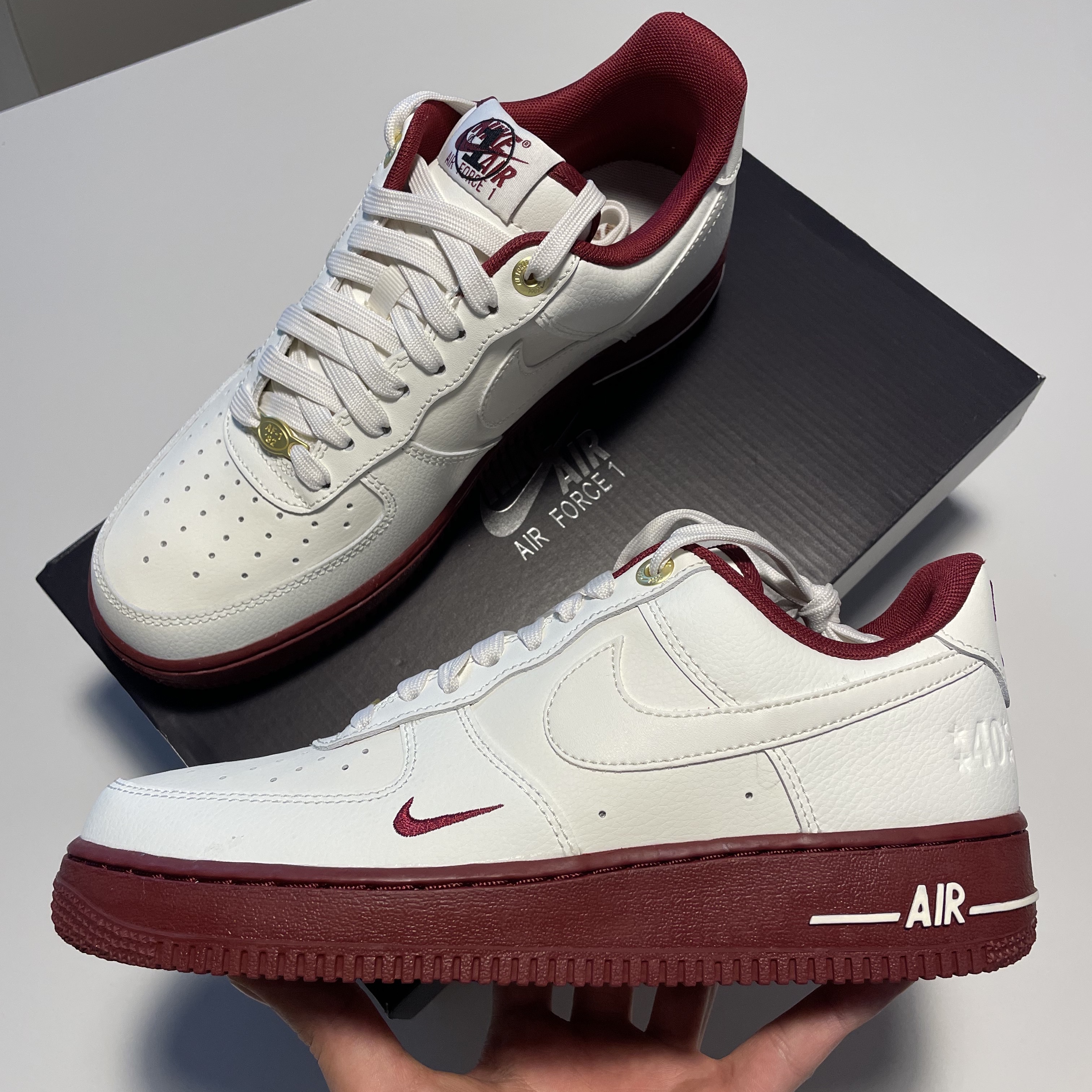 (W) Nike Air Force 1 '07 SE 40th Anniversary Join Forces Sail Team Red 착용 스타일