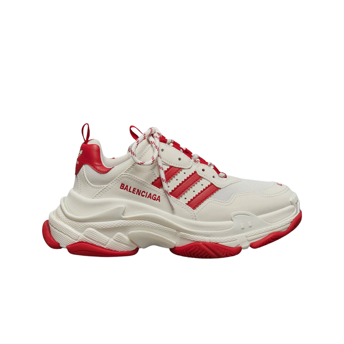 Balenciaga x Adidas Triple S Sneakers White Red 상세 이미지 1