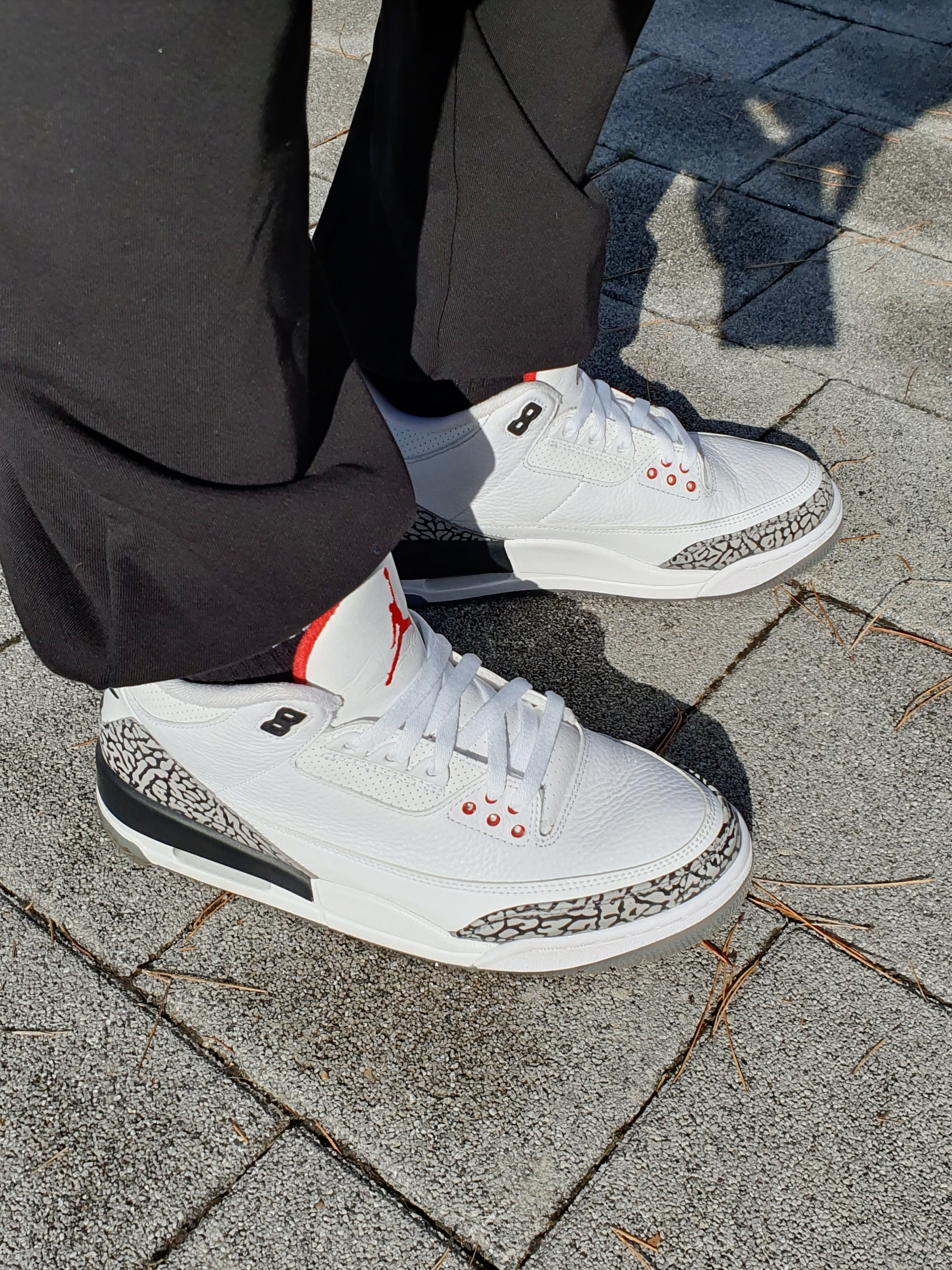 Jordan 3 Retro Free Throw Line White Cement 착용 스타일 - 3