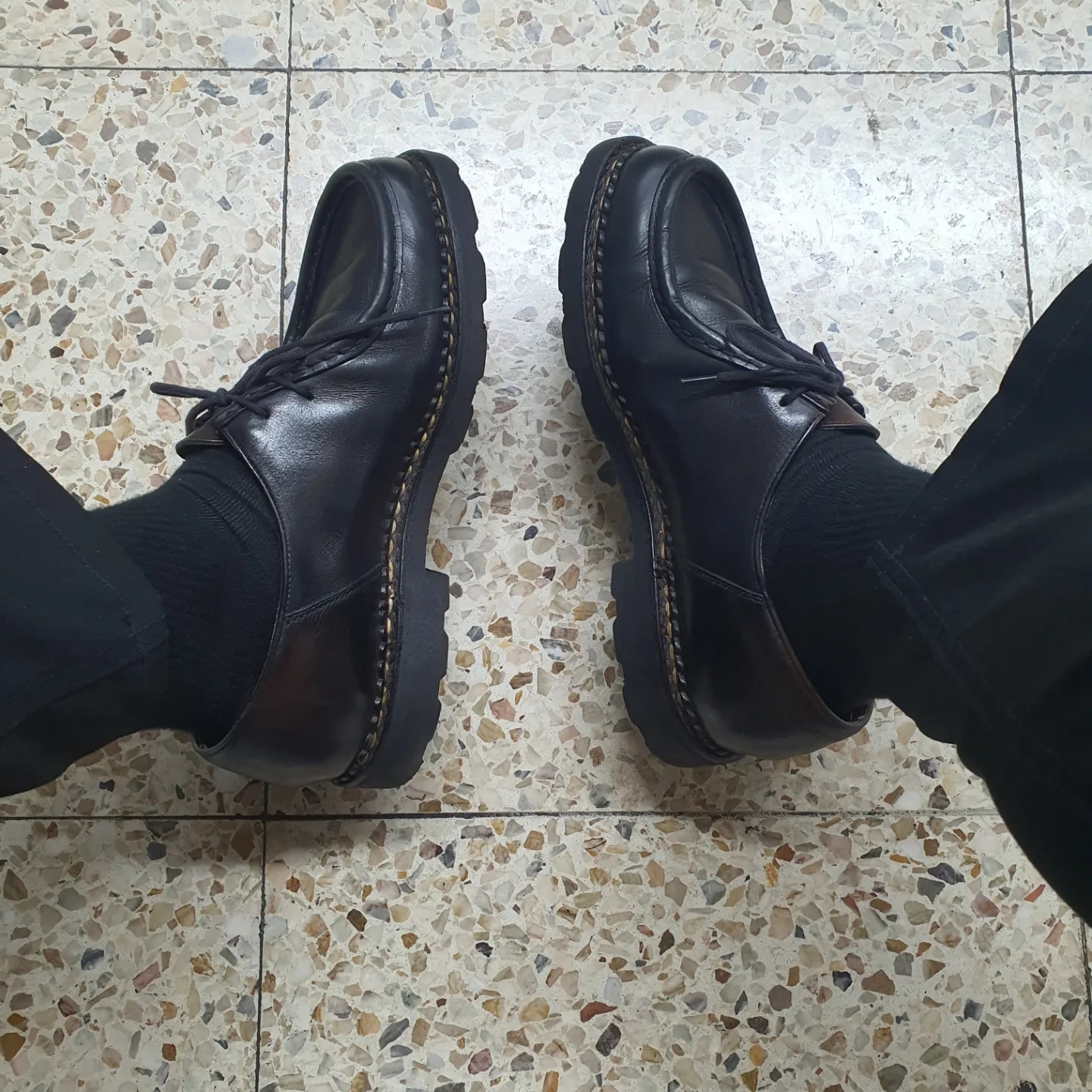 Paraboot Michael Lisse Black 착용 스타일 - 2