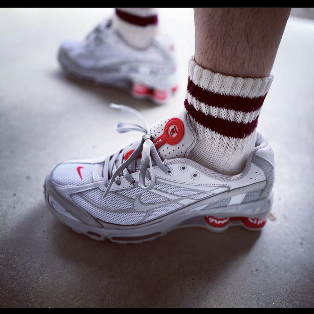 Nike x Supreme Shox Ride 2 SP White 착용 스타일 - 1