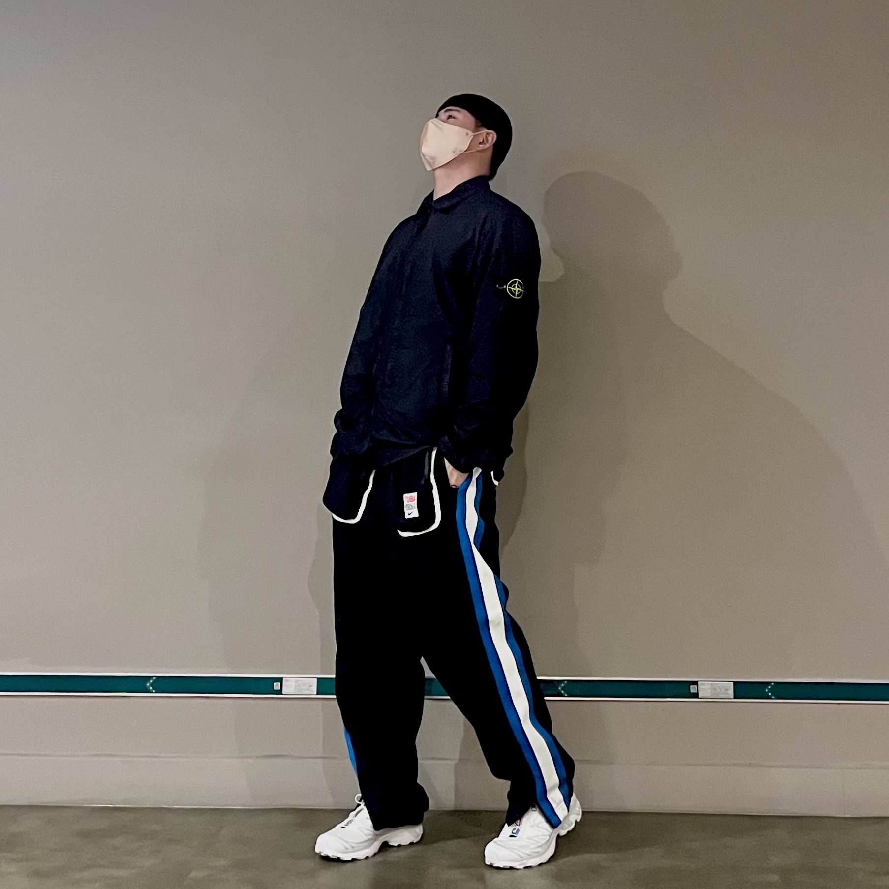 Stone Island 10123 Crinkle Reps Overshirt Dark Grey - 20FW, Nike x Undercover NRG Track Suit Black - Asia 착용 스타일 - 2