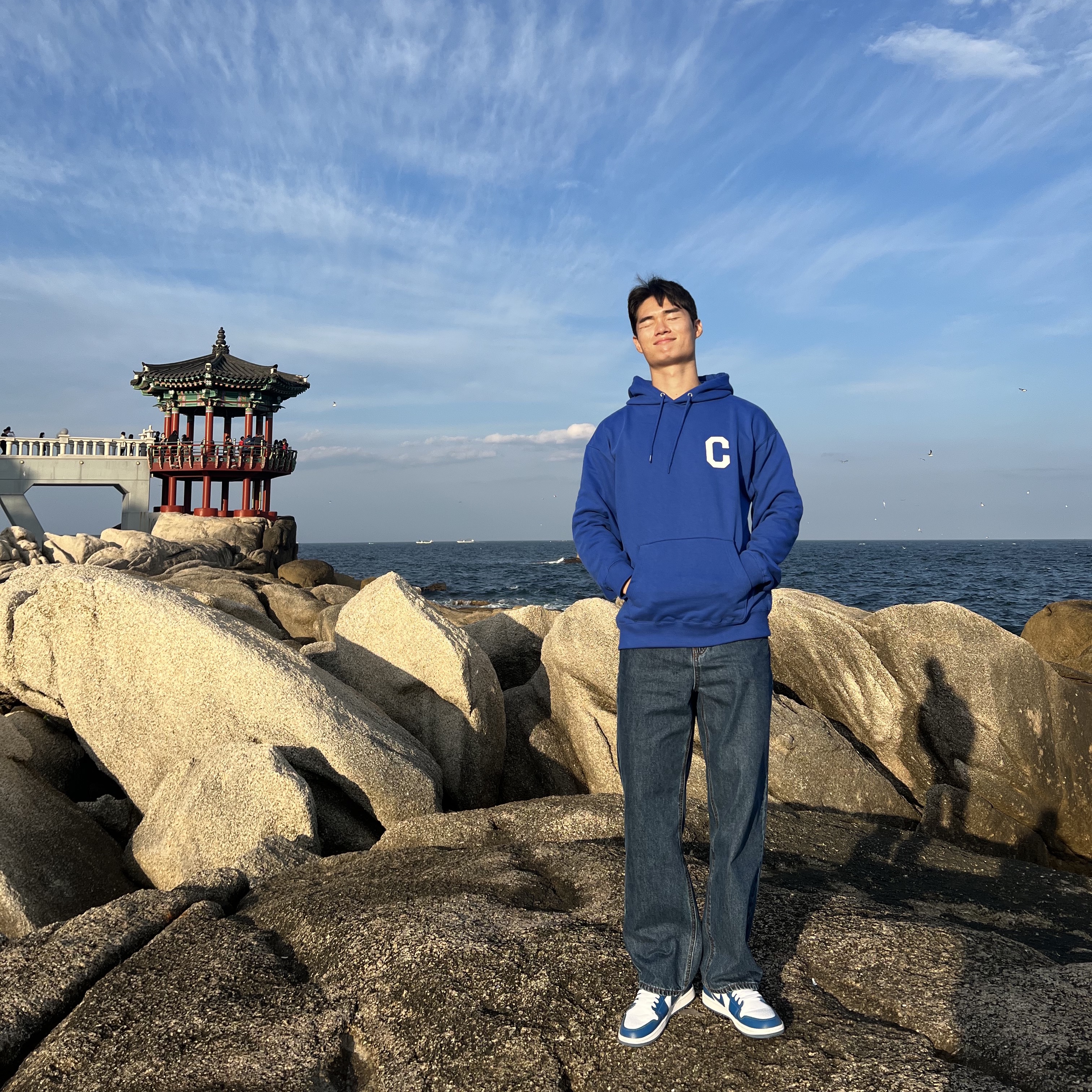 (W) Jordan 1 Low White Dark Marina Blue 착용 스타일
