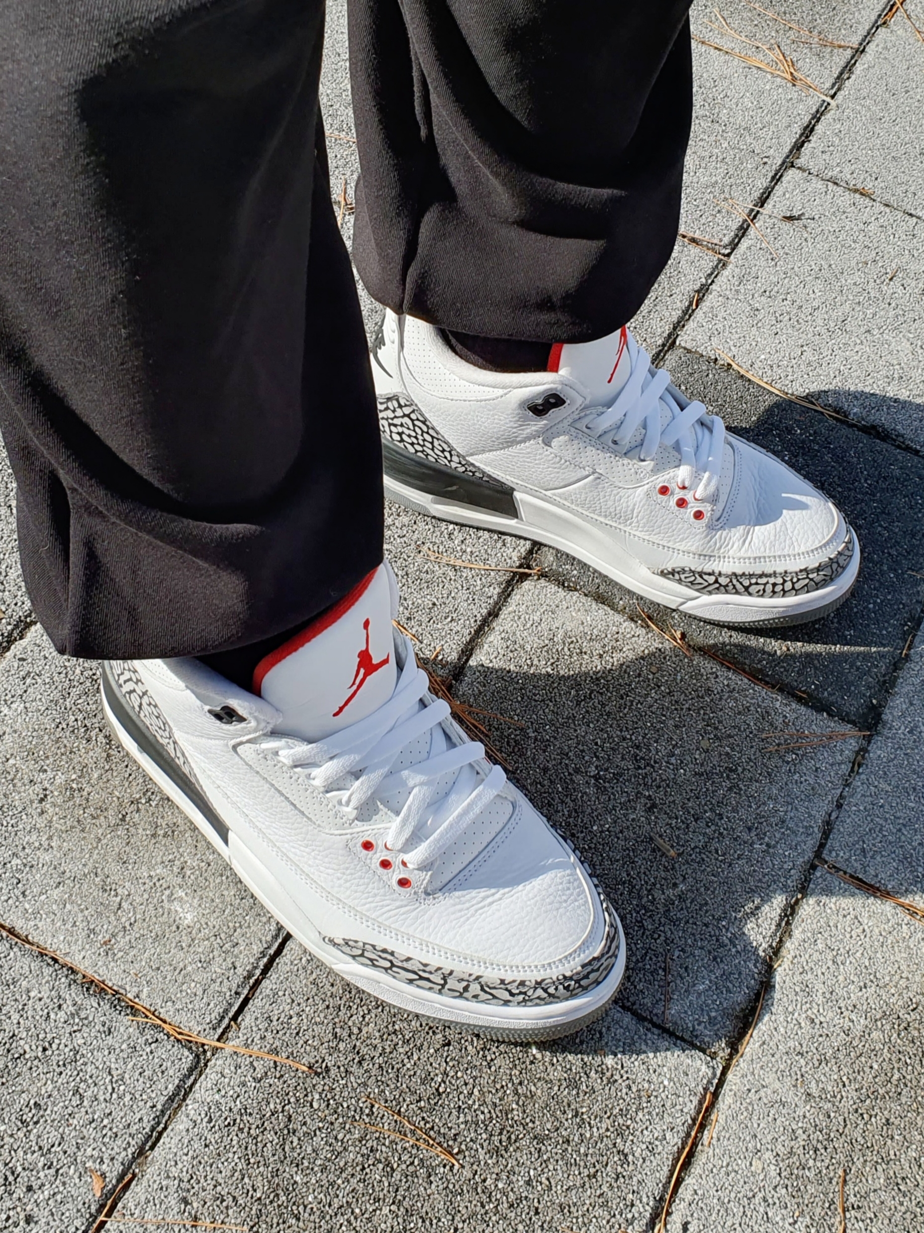 Jordan 3 Retro Free Throw Line White Cement 착용 스타일 - 2