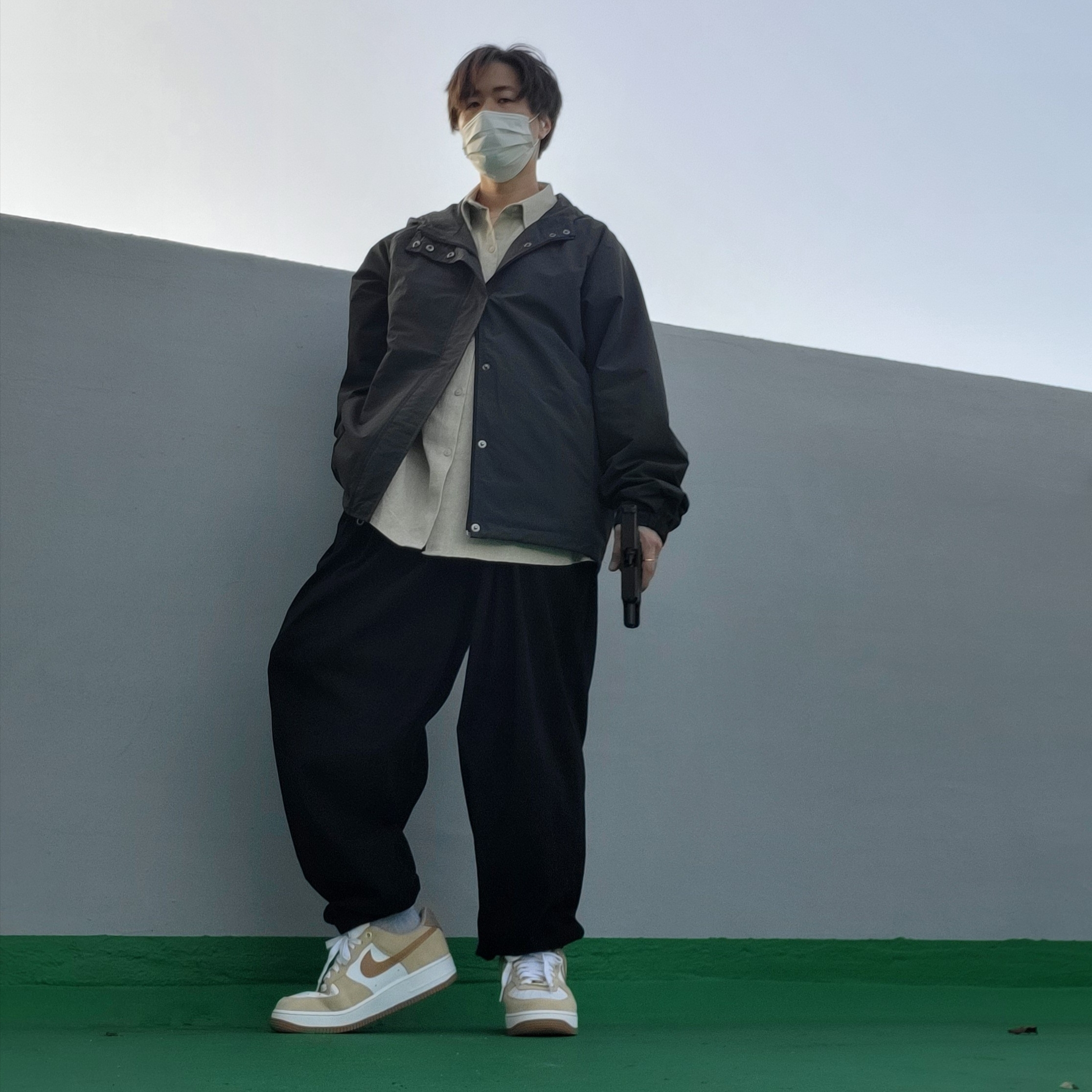 (W) Nike Air Force 1 LXX Flax 착용 스타일
