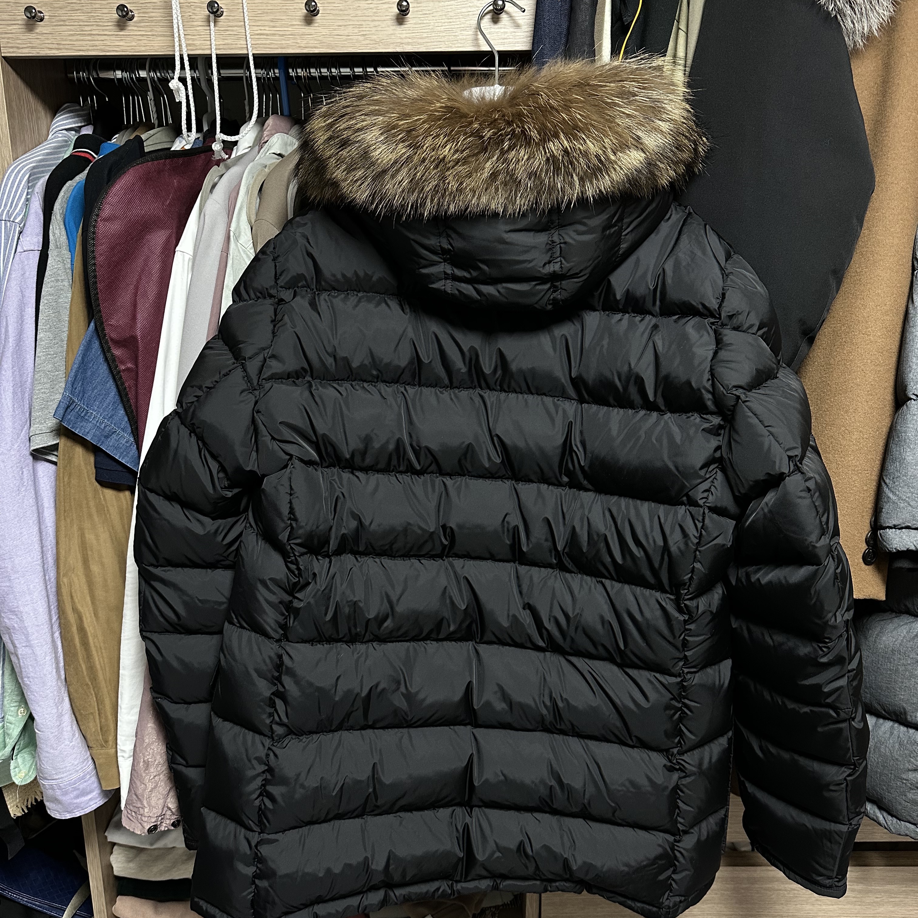 Moncler Cluny Long Down Jacket Black - 21FW 착용 스타일 - 2