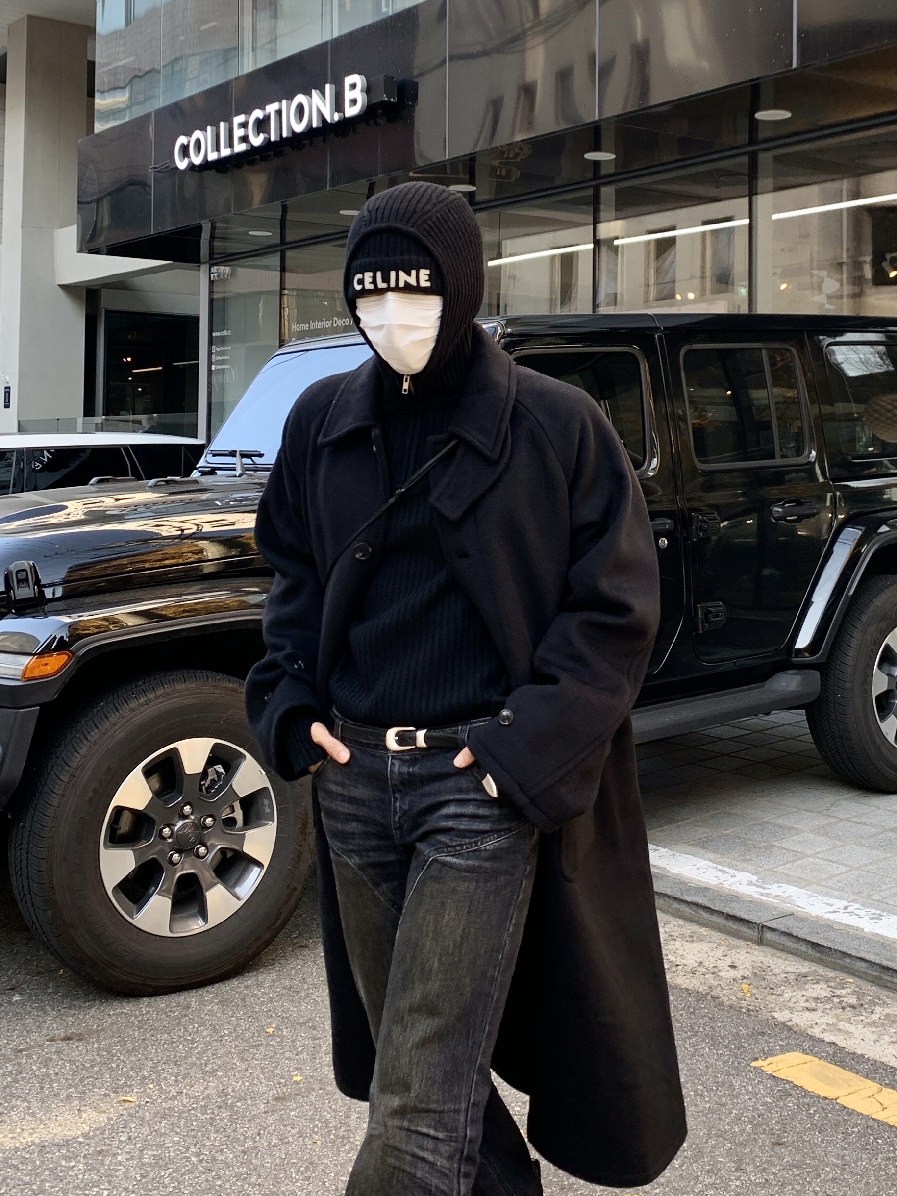 Our Legacy Cuban Boot Black, Our Legacy Belt 2cm Leather Black 착용 스타일 - 3