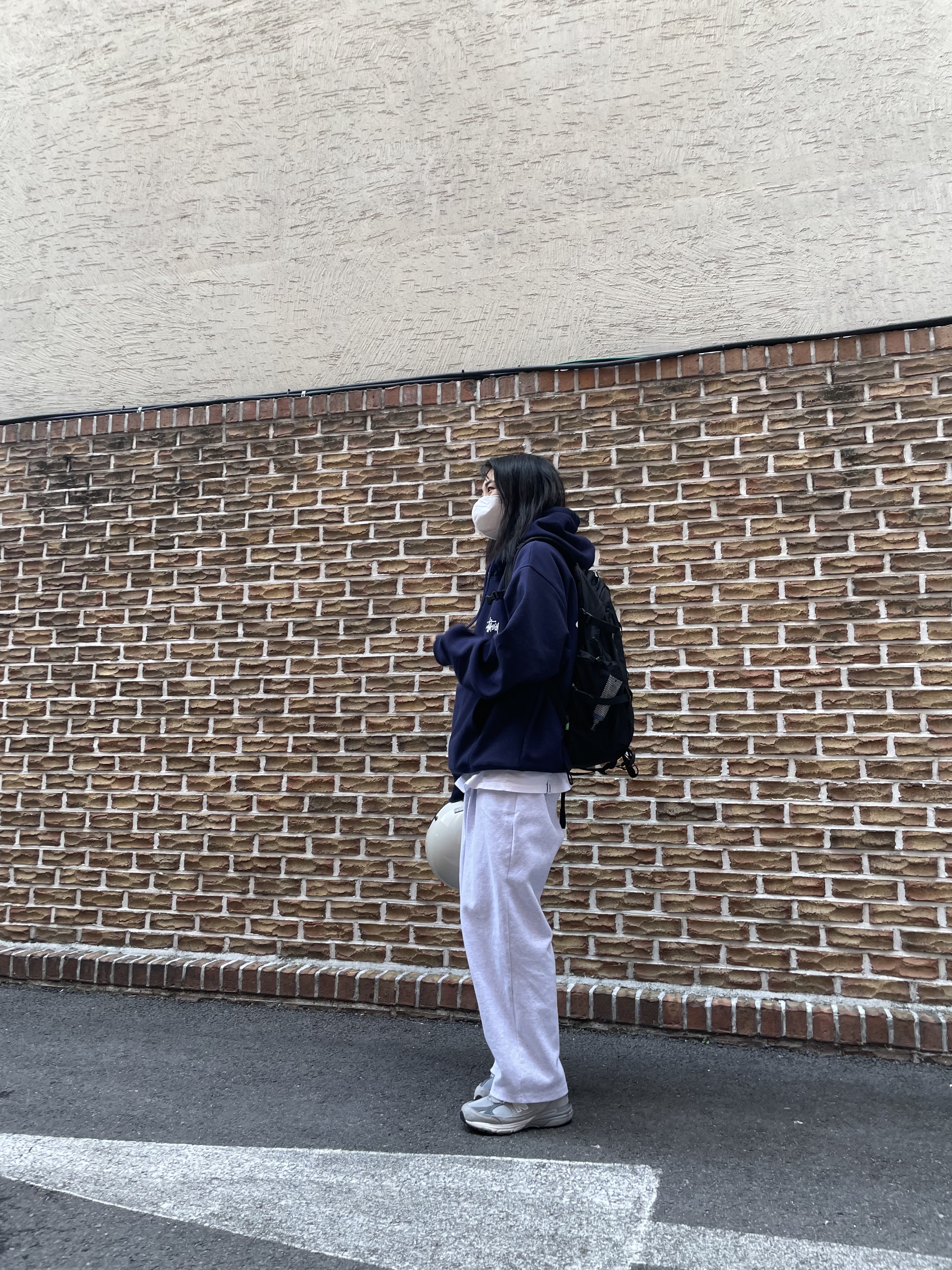 Stussy Basic Stussy Hoodie Navy 2022, New Balance 993 Made in USA Grey - D Standard 착용 스타일 - 1