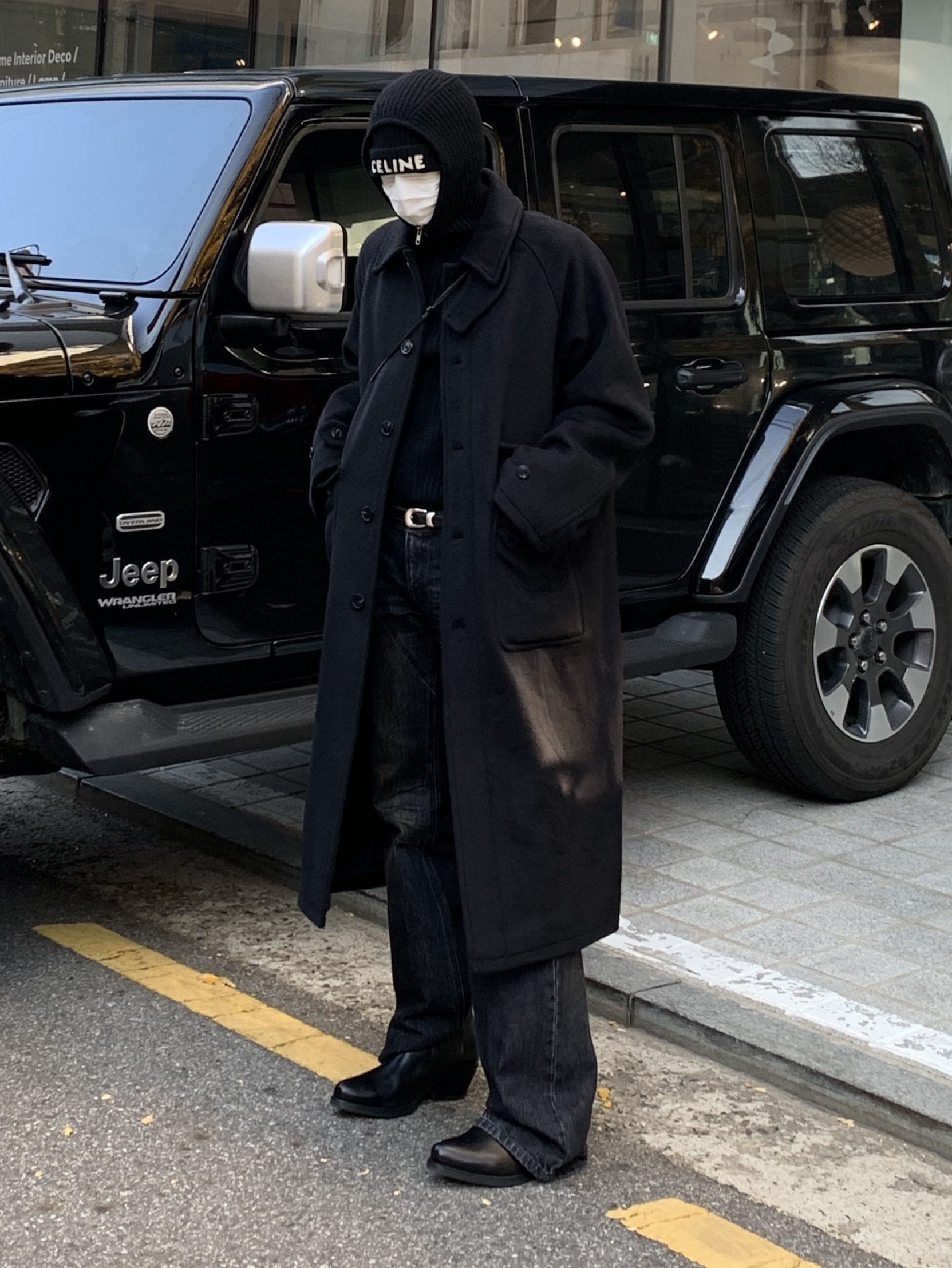 Our Legacy Cuban Boot Black, Our Legacy Belt 2cm Leather Black 착용 스타일 - 1