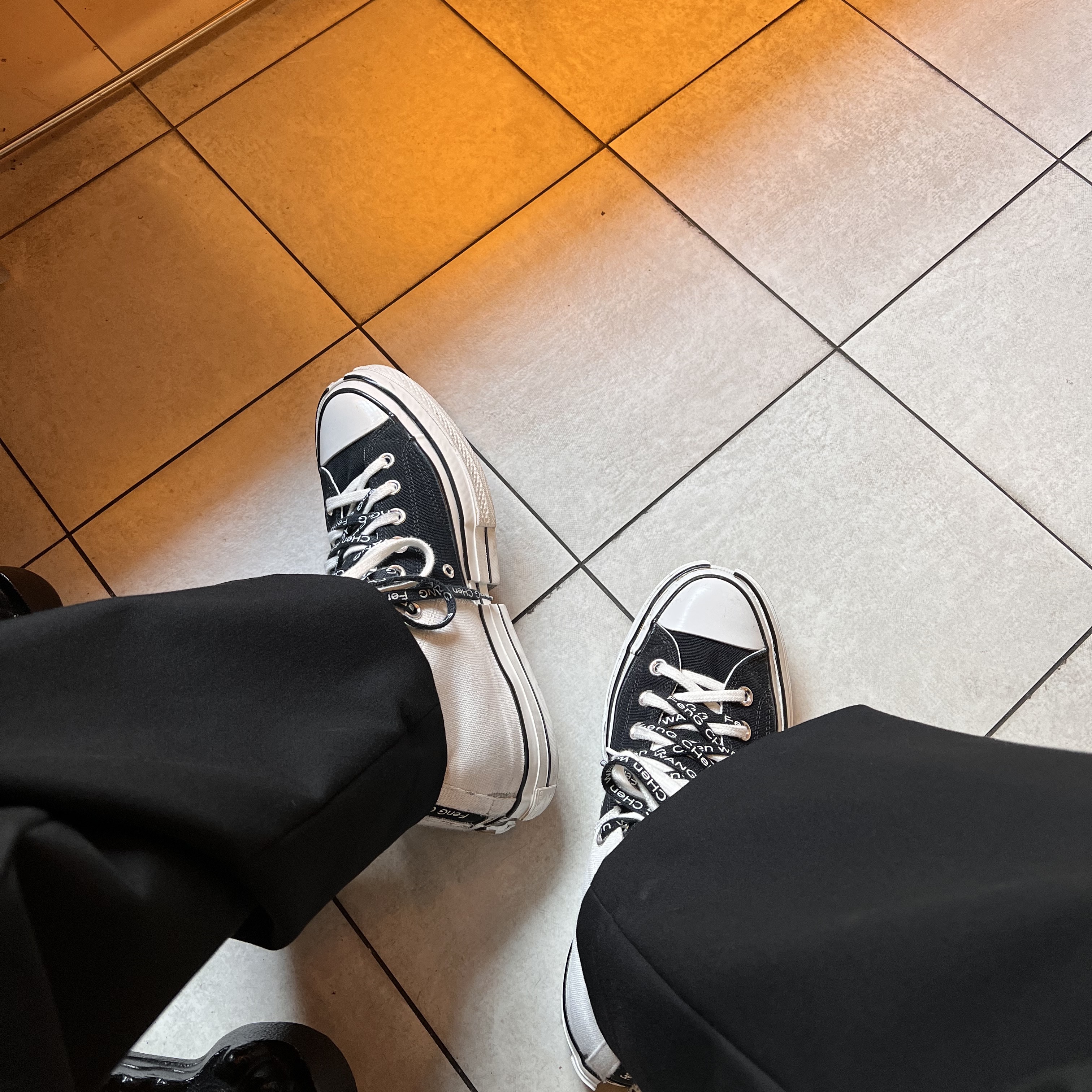 Converse x Feng Chen Wang Chuck 70 2-in-1 Natural Ivory Black 착용 스타일
