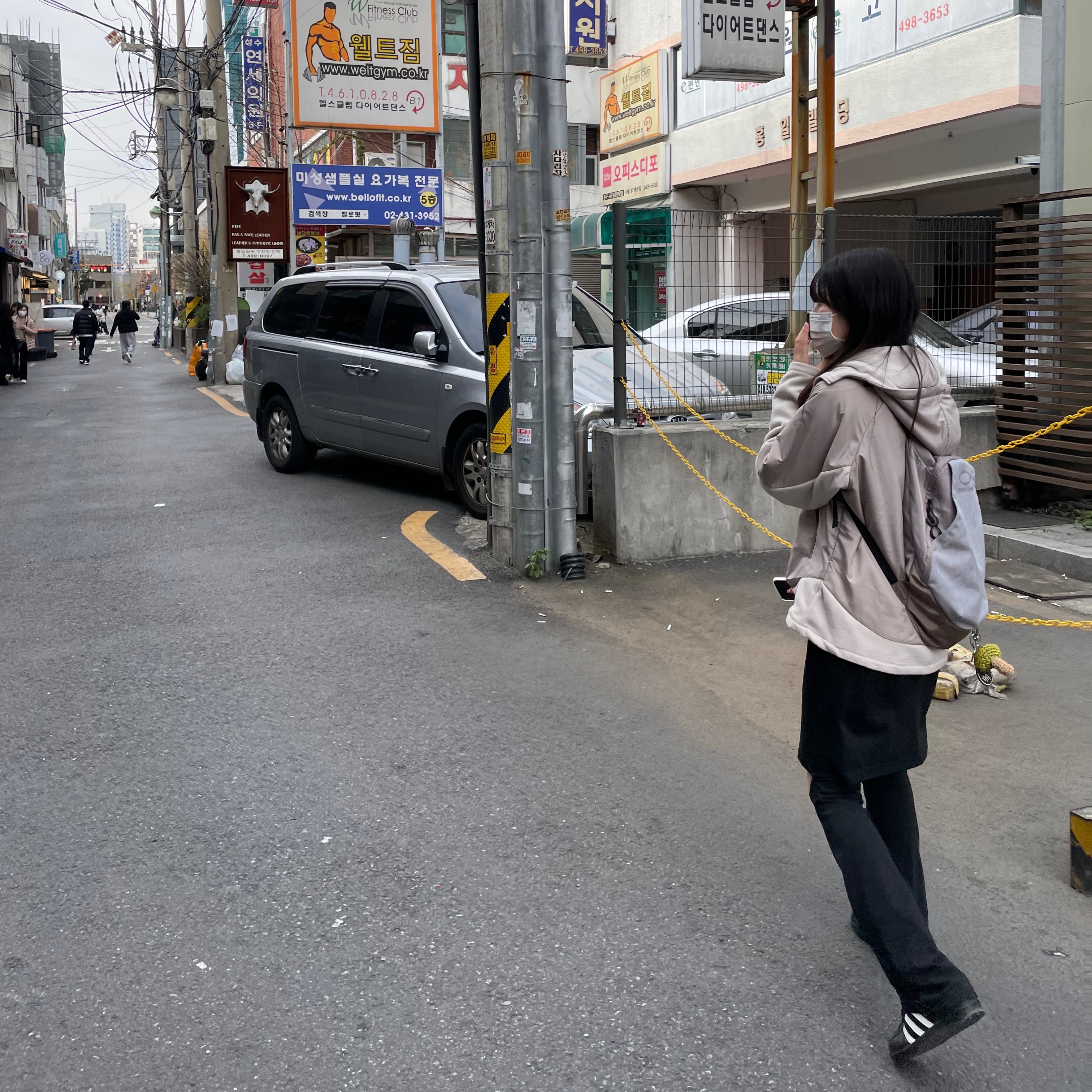 Sansan Gear Fleece Jacket Beige - 22FW 착용 스타일 - 2