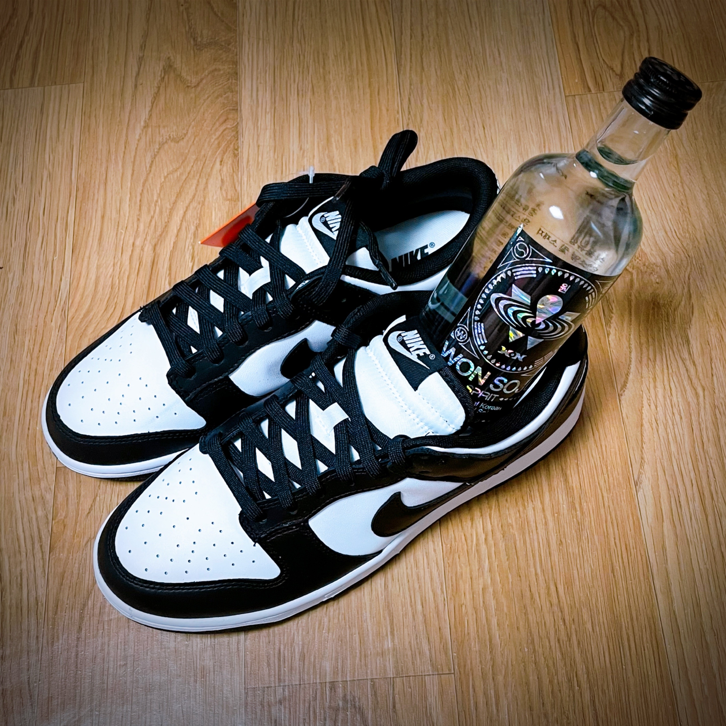 Nike Dunk Low Retro Black 착용 스타일 - 1