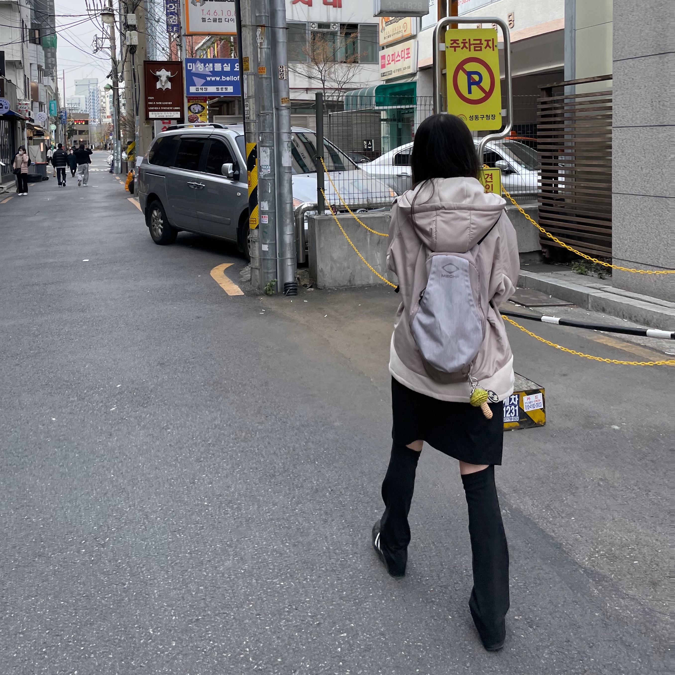 Sansan Gear Fleece Jacket Beige - 22FW 착용 스타일 - 3
