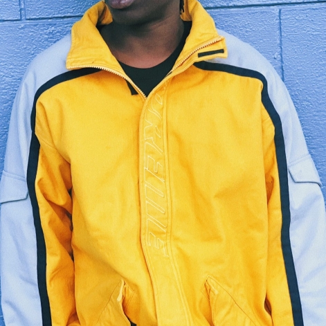 Supreme Brushed Twill Zip Jacket Yellow - 22FW 착용 스타일 - 2