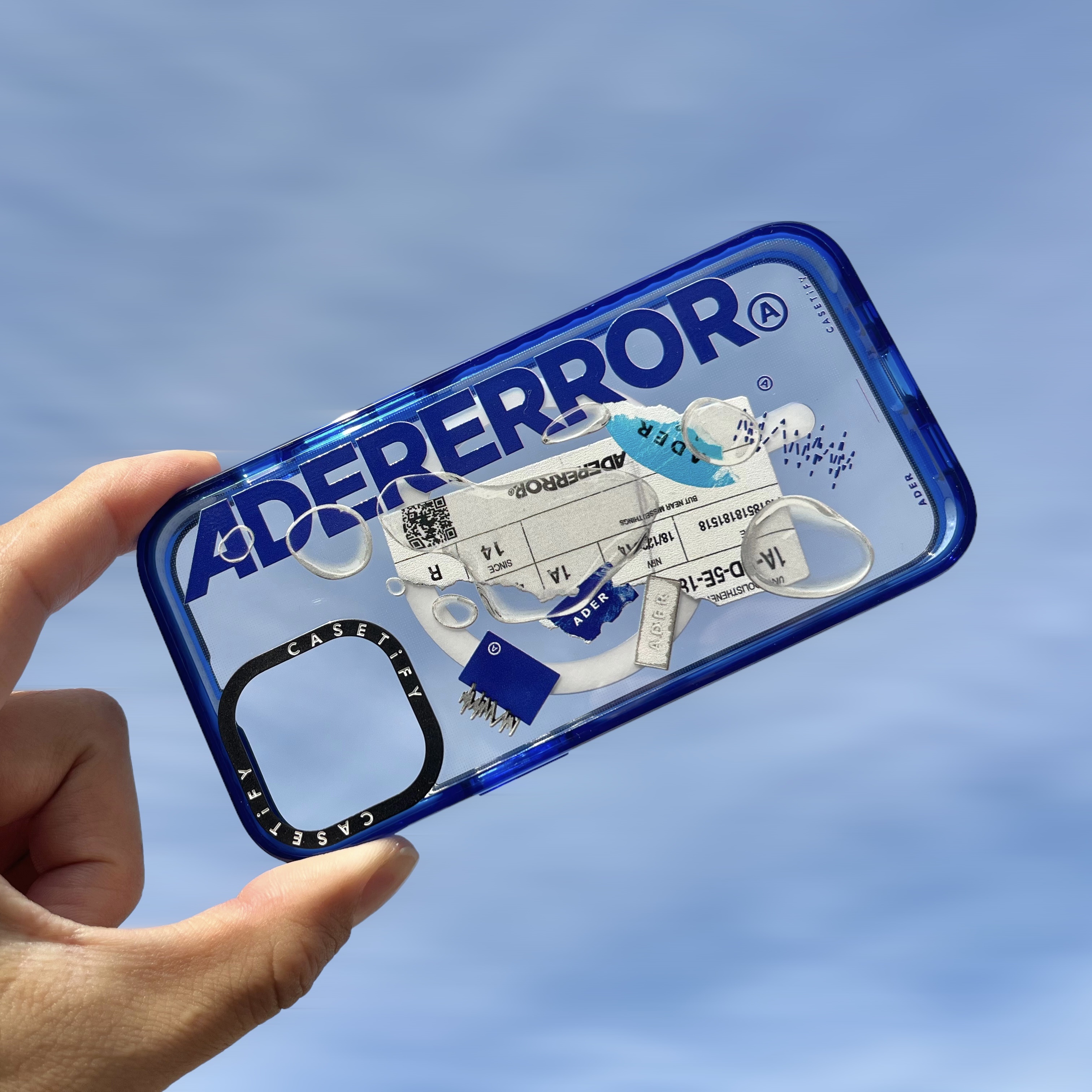 Casetify x Ader Error iPhone Sticker Magsafe Case Clear 착용 스타일