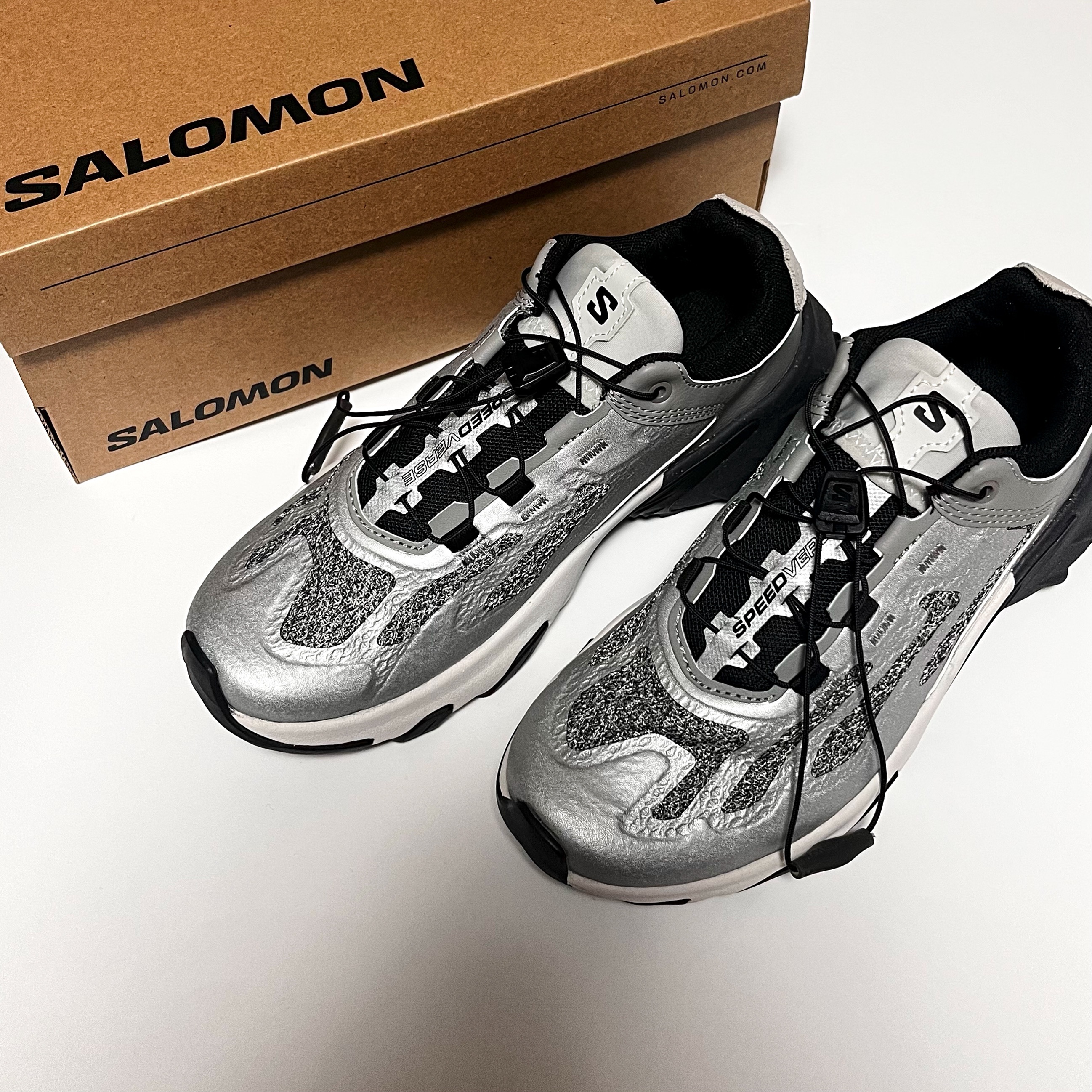 Salomon Speedverse PRG Silver Frost Grey Lunar Rock 착용 스타일