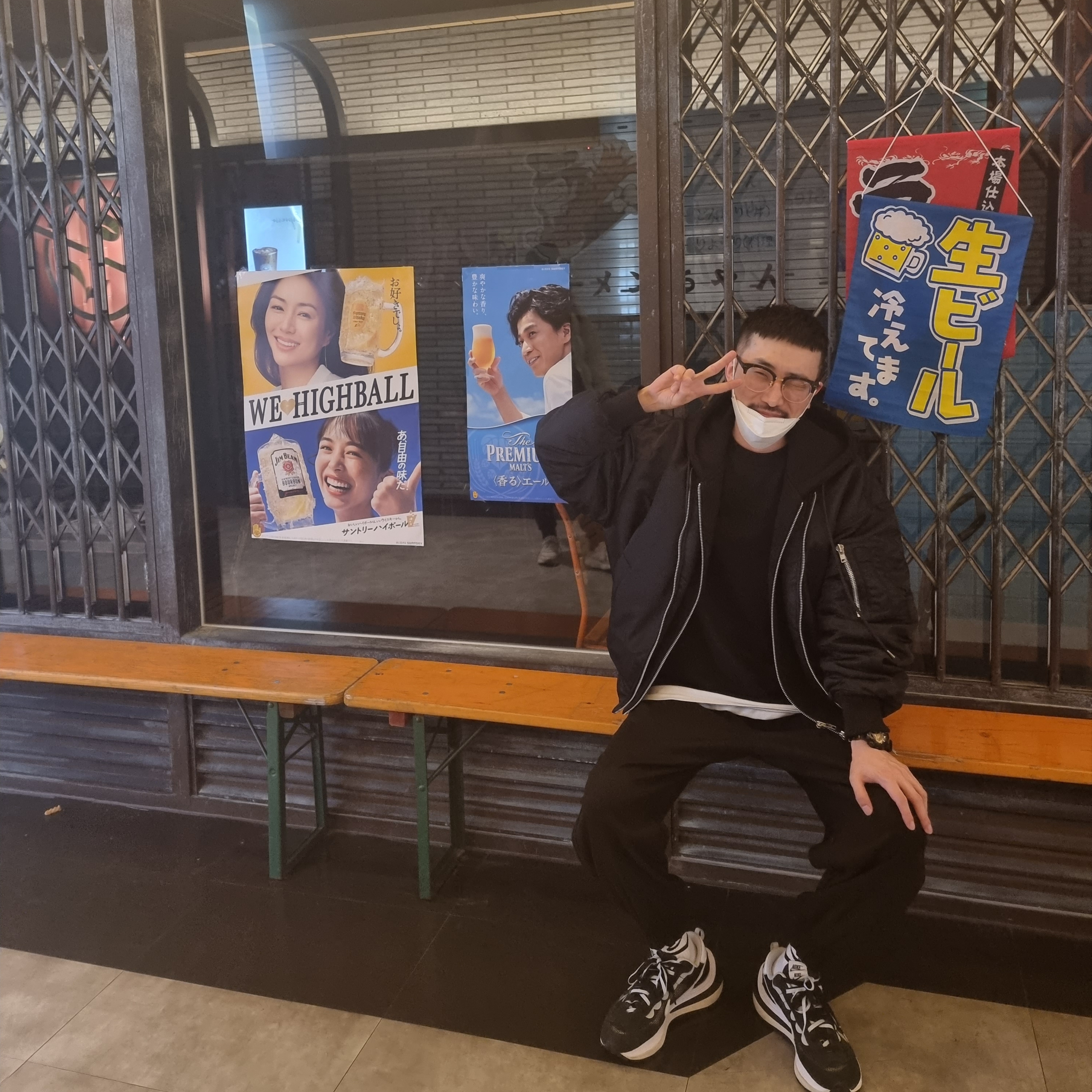 Nike x Sacai VaporWaffle Black White 착용 스타일