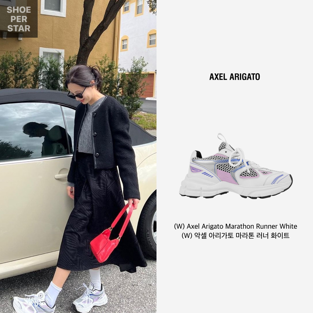 (W) Axel Arigato Marathon Runner White 착용 스타일 - 1