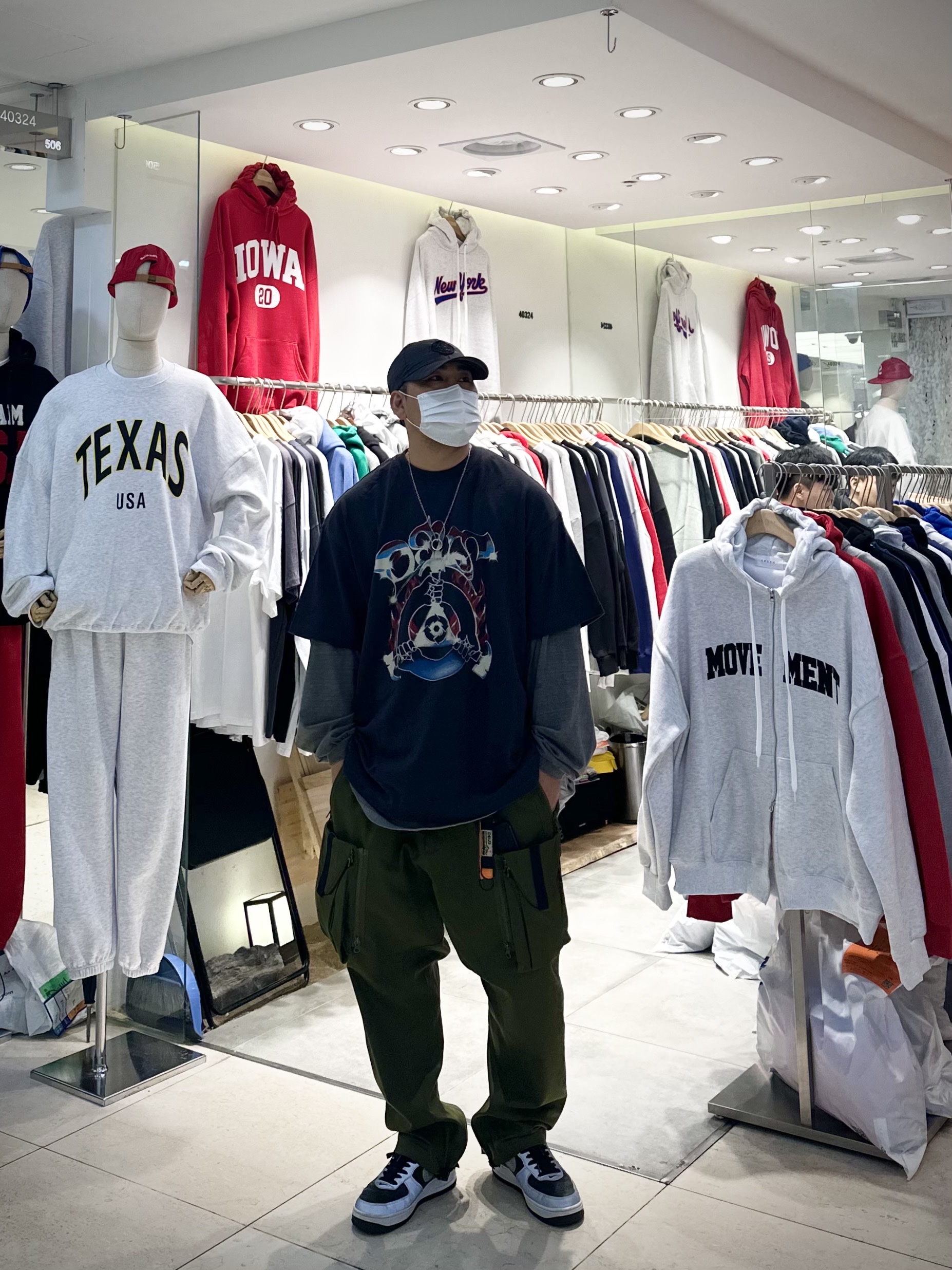 Stone Island 99598 Reflective Grid On Lamy Cap Pewter Grey - 21SS, Nike ACG Cargo Pants Black 착용 스타일 - 1