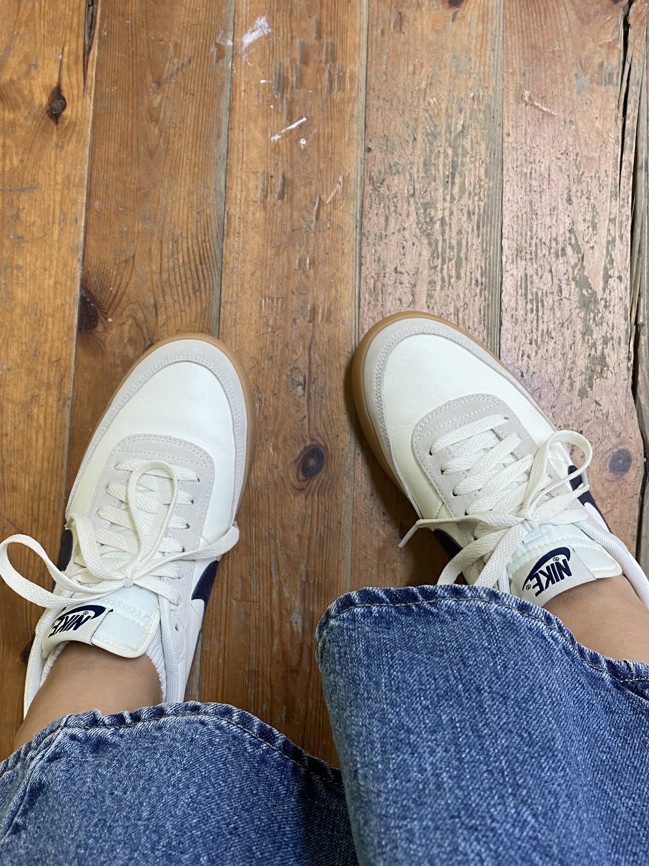 Nike x J.Crew Killshot 2 Sail Midnight Navy 착용 스타일