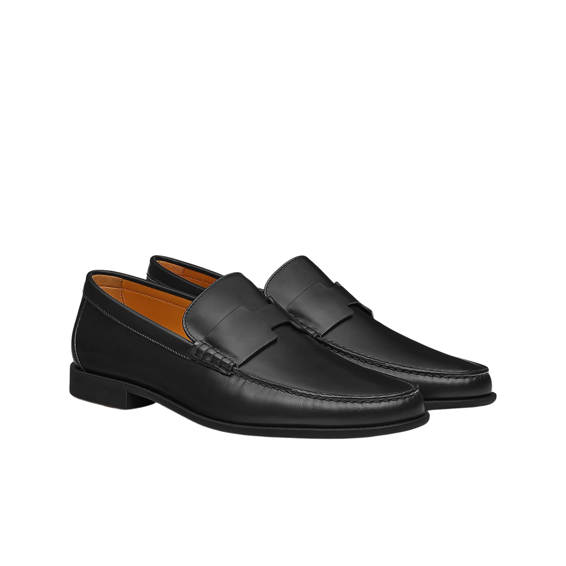 Hermes Duke Loafers Glossed Calfskin & Noir 상세 이미지 2