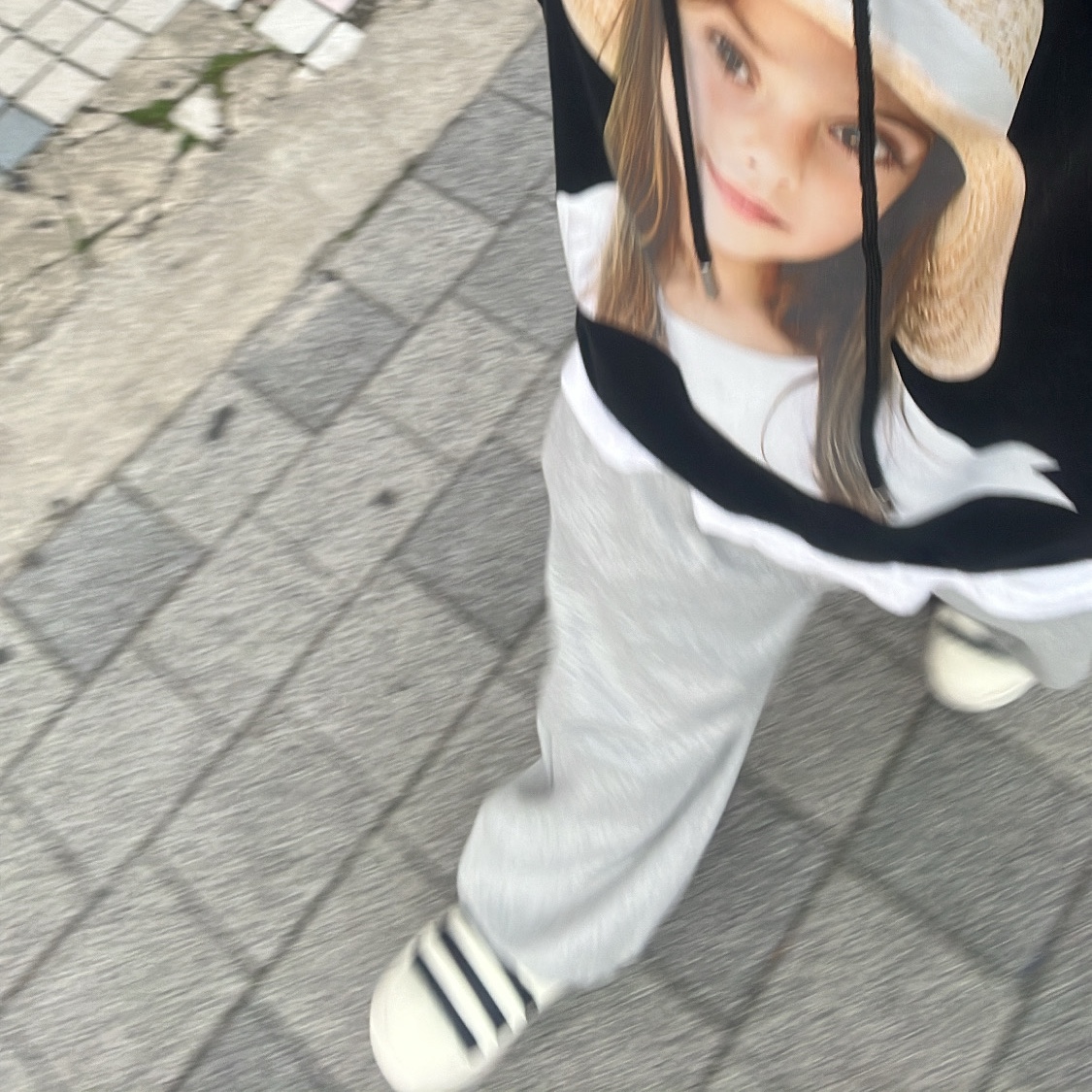 Adidas Puffylette Off White 착용 스타일 - 3