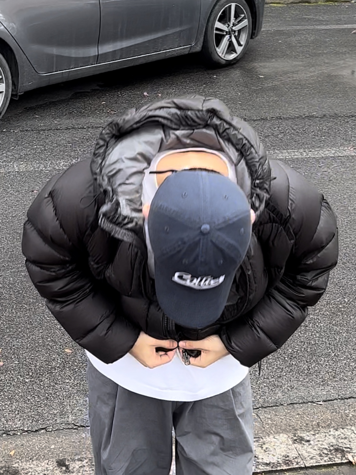 Sansan Gear Heavyweight Down Jacket Black - 22FW 착용 스타일 - 3