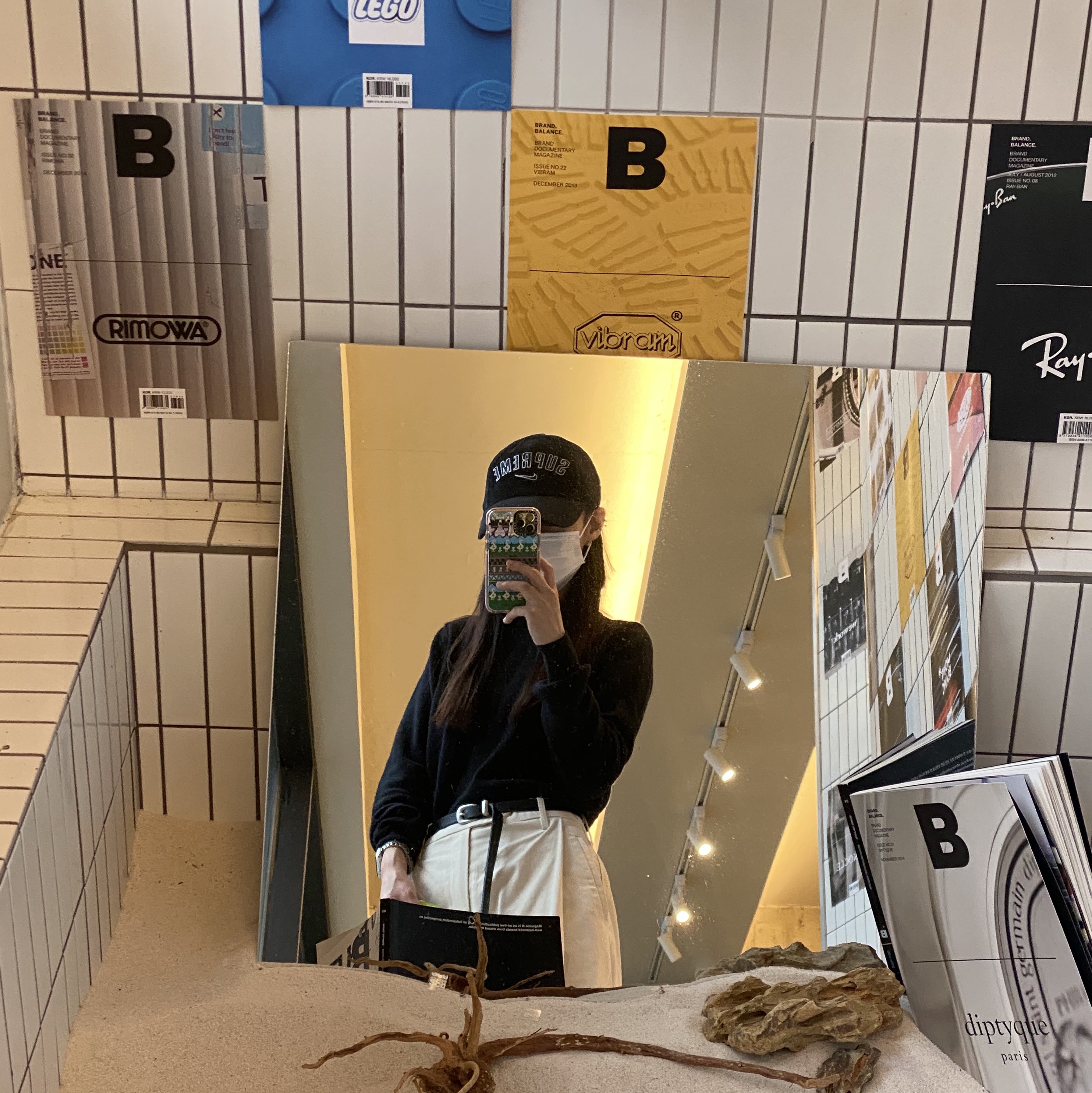 Supreme x Nike Arc Corduroy 6-Panel Black - 22SS 착용 스타일