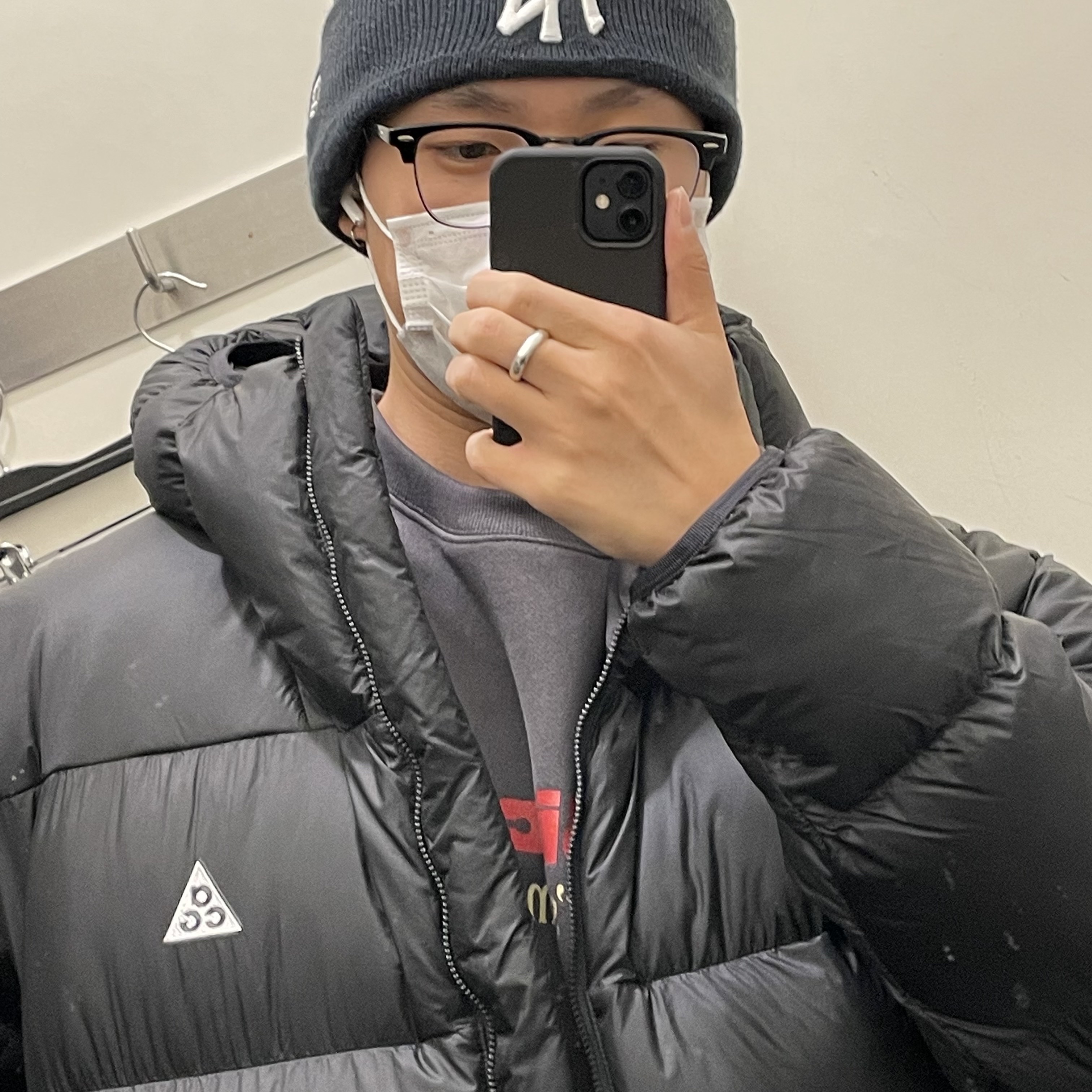 Nike ACG Therma-Fit ADV Lunar Lake Puffer Jacket Black - Asia 착용 스타일