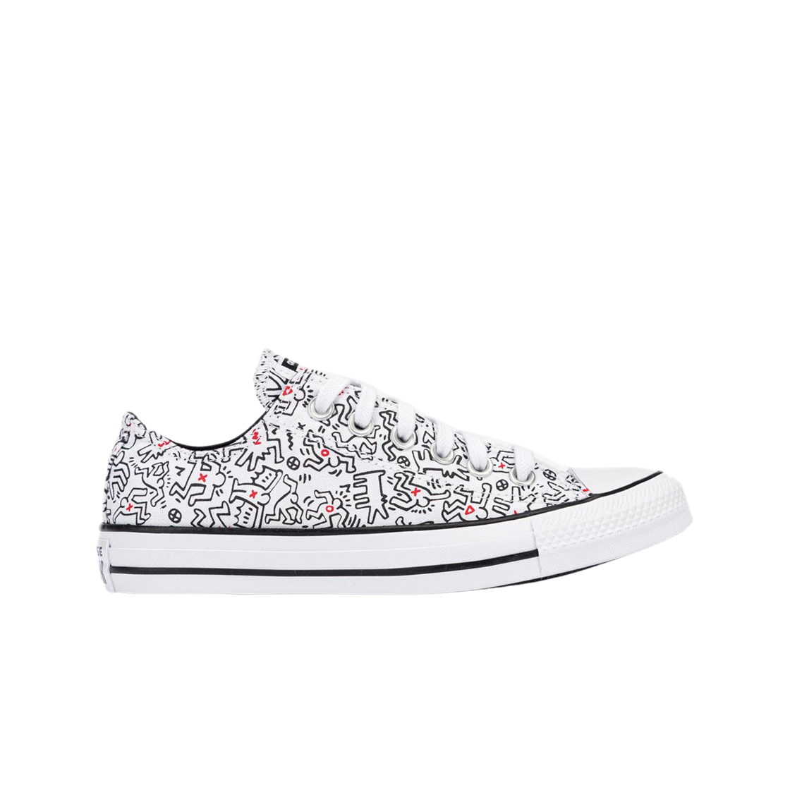 컨버스 x 키스 해링 척 테일러 올스타 로우 화이트 블랙(Converse x Keith Haring Chuck Taylor All Star Ox White Black) - 1