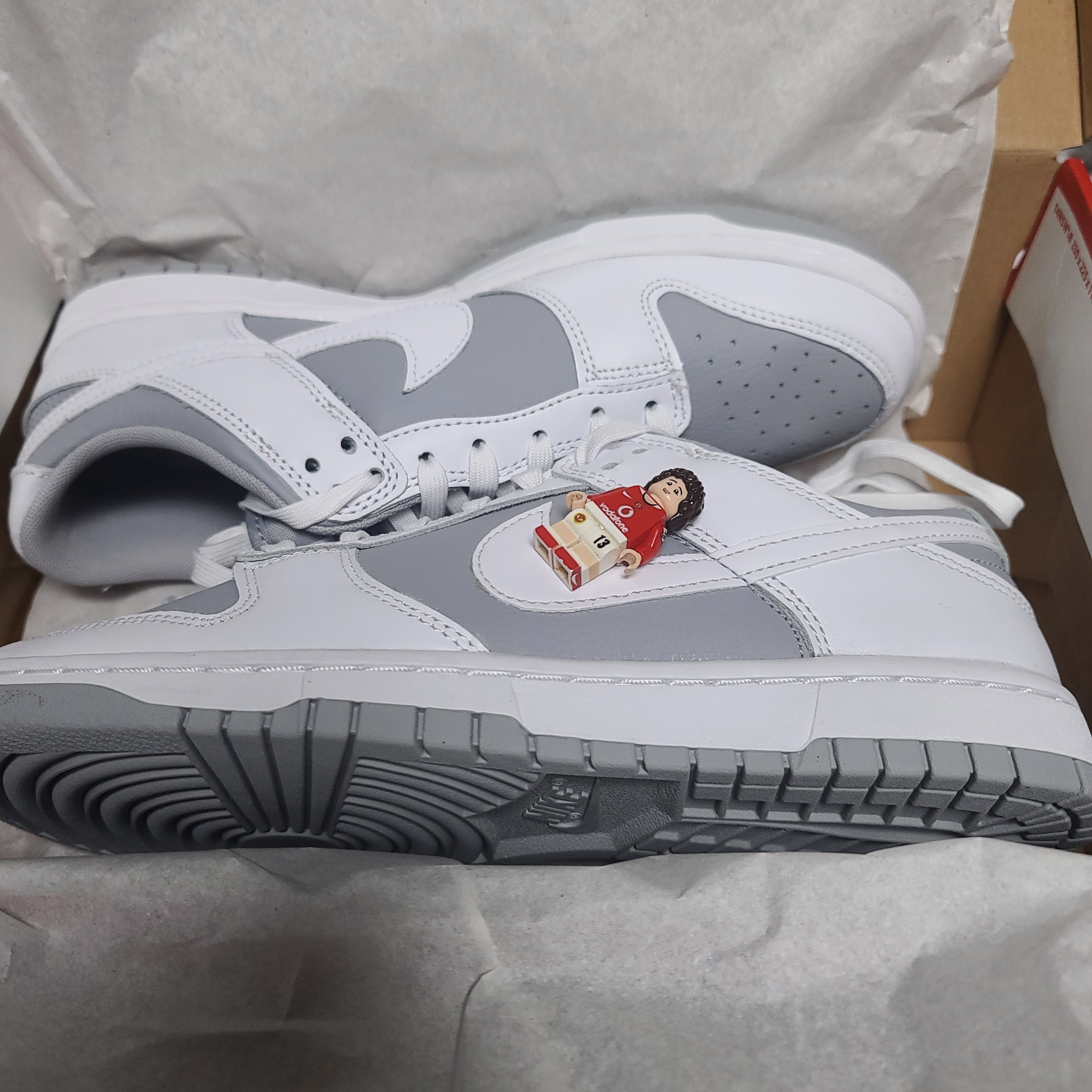 Nike Dunk Low Retro White Neutral Grey 착용 스타일