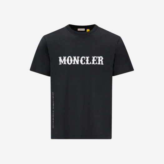 몽클레르 x 프라그먼트 로고 티셔츠 블랙 - 22FW