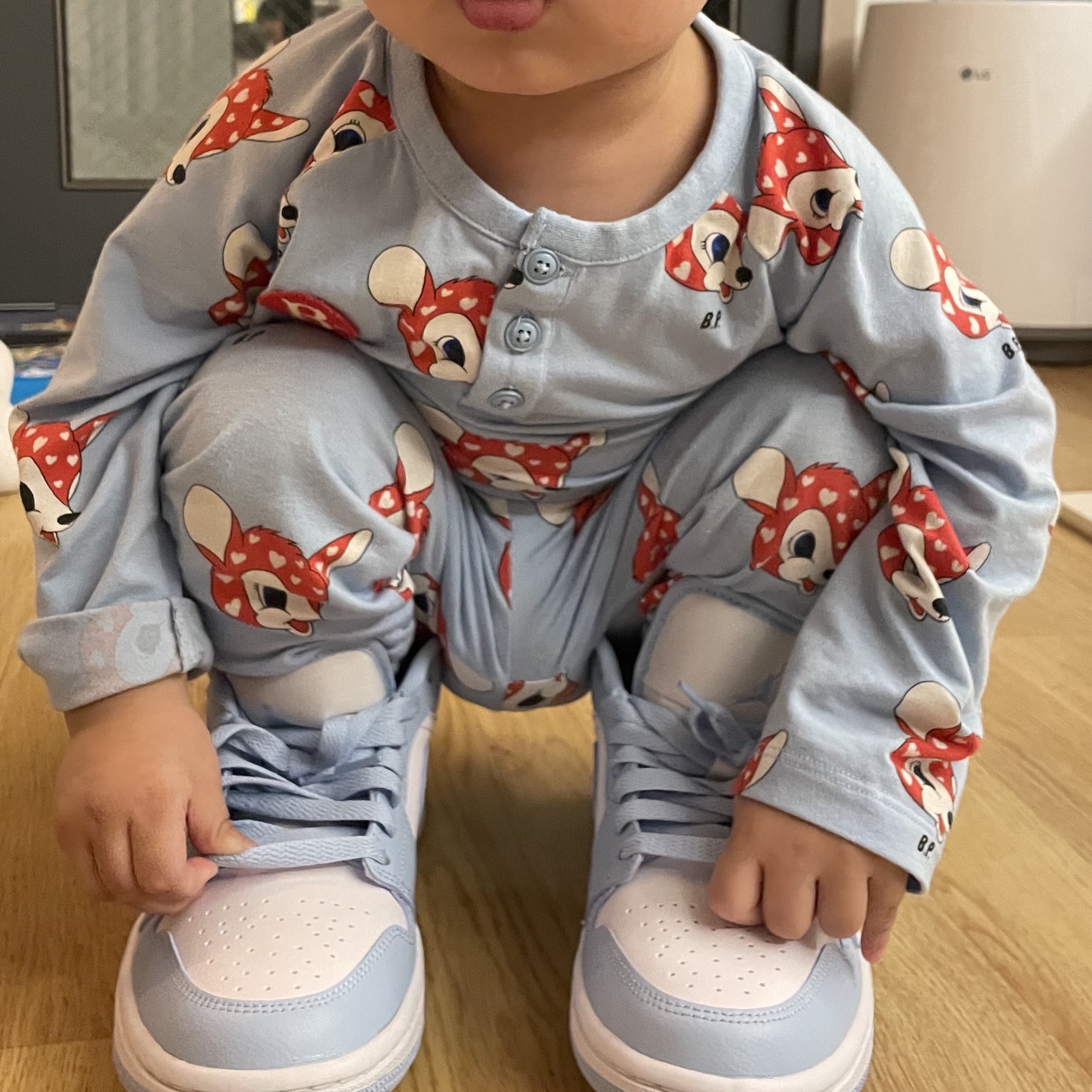 (W) Jordan 1 Low White Ice Blue 착용 스타일