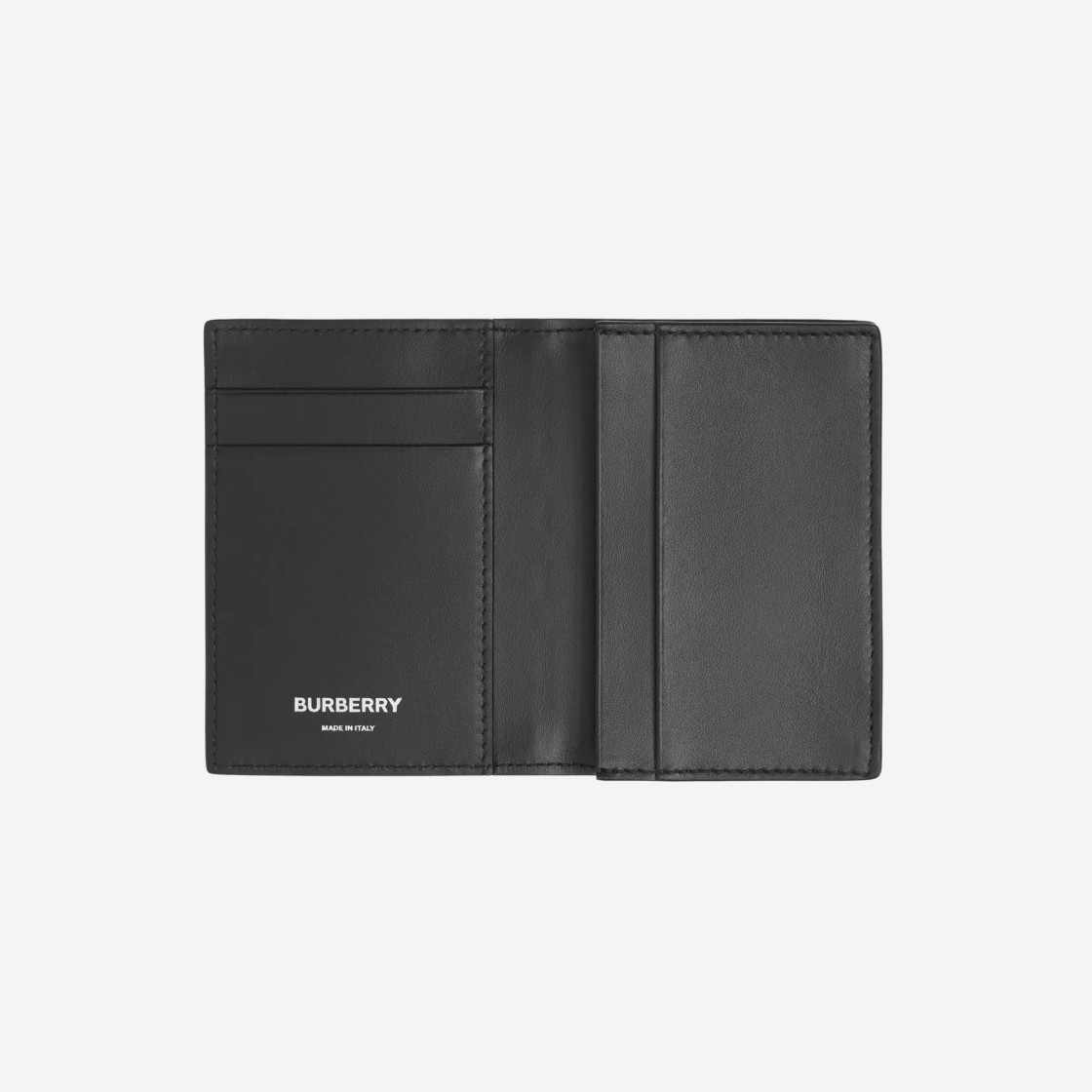 Burberry Embossed Check Leather Folding Card Case Black 상세 이미지 2