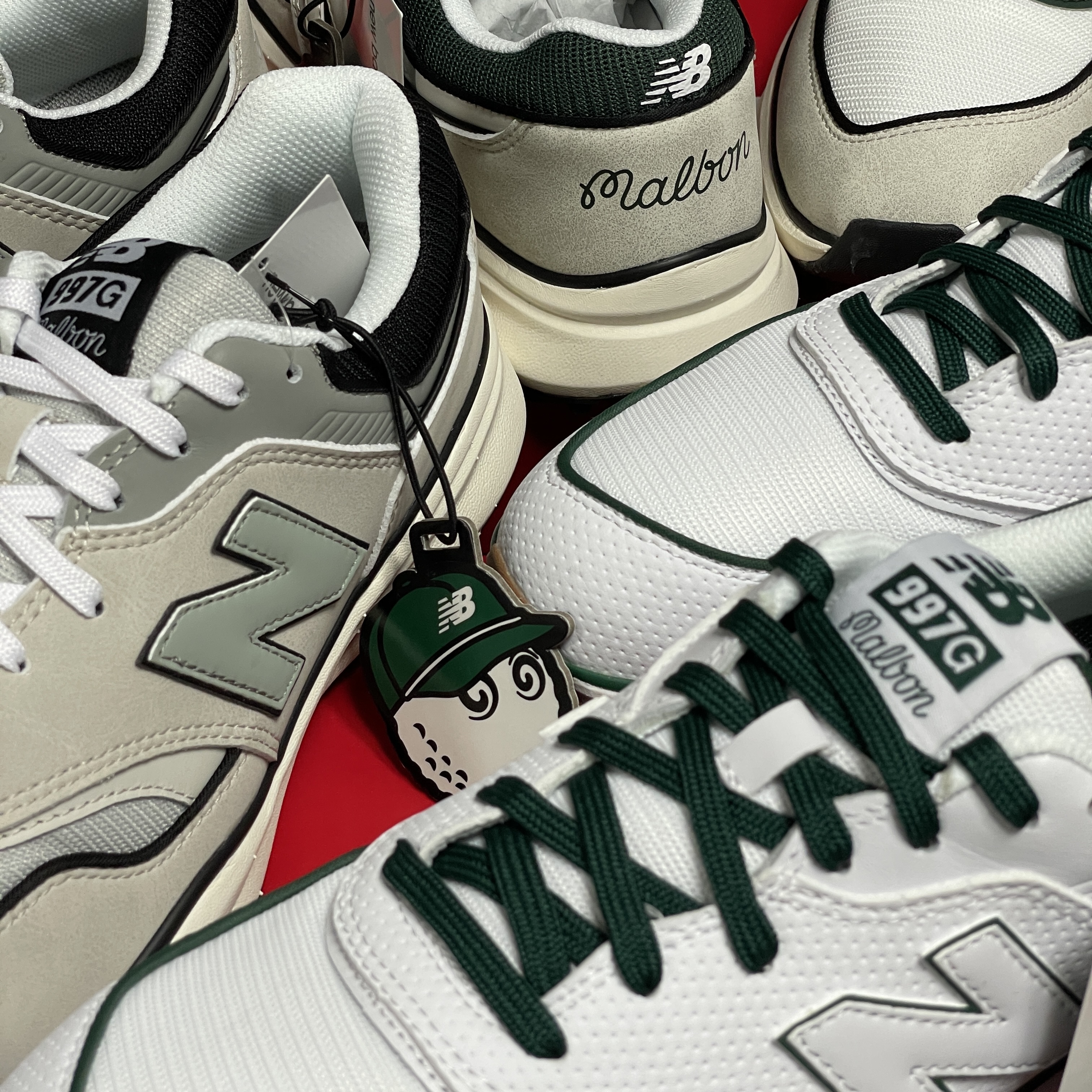 New Balance x Malbon 997 Golf White Green, New Balance x Malbon 997 Golf Grey Green 착용 스타일 - 2