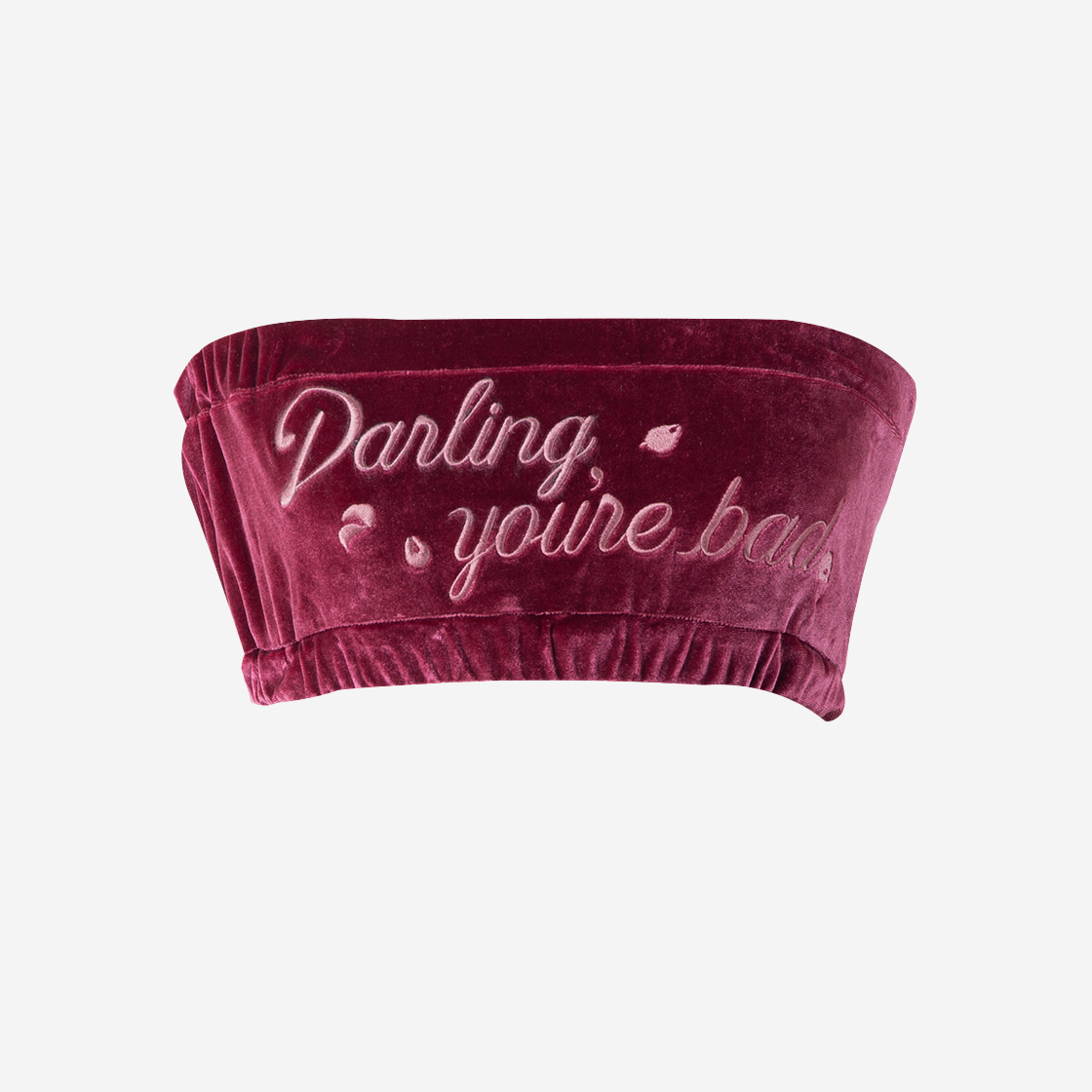 DYB037 Darling You're Bad Women Darling Your Tube Top Velvet Wine