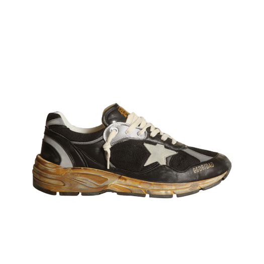 Golden Goose Mesh and Nappa Leather Dad-Star Sneakers Black Ice Gray