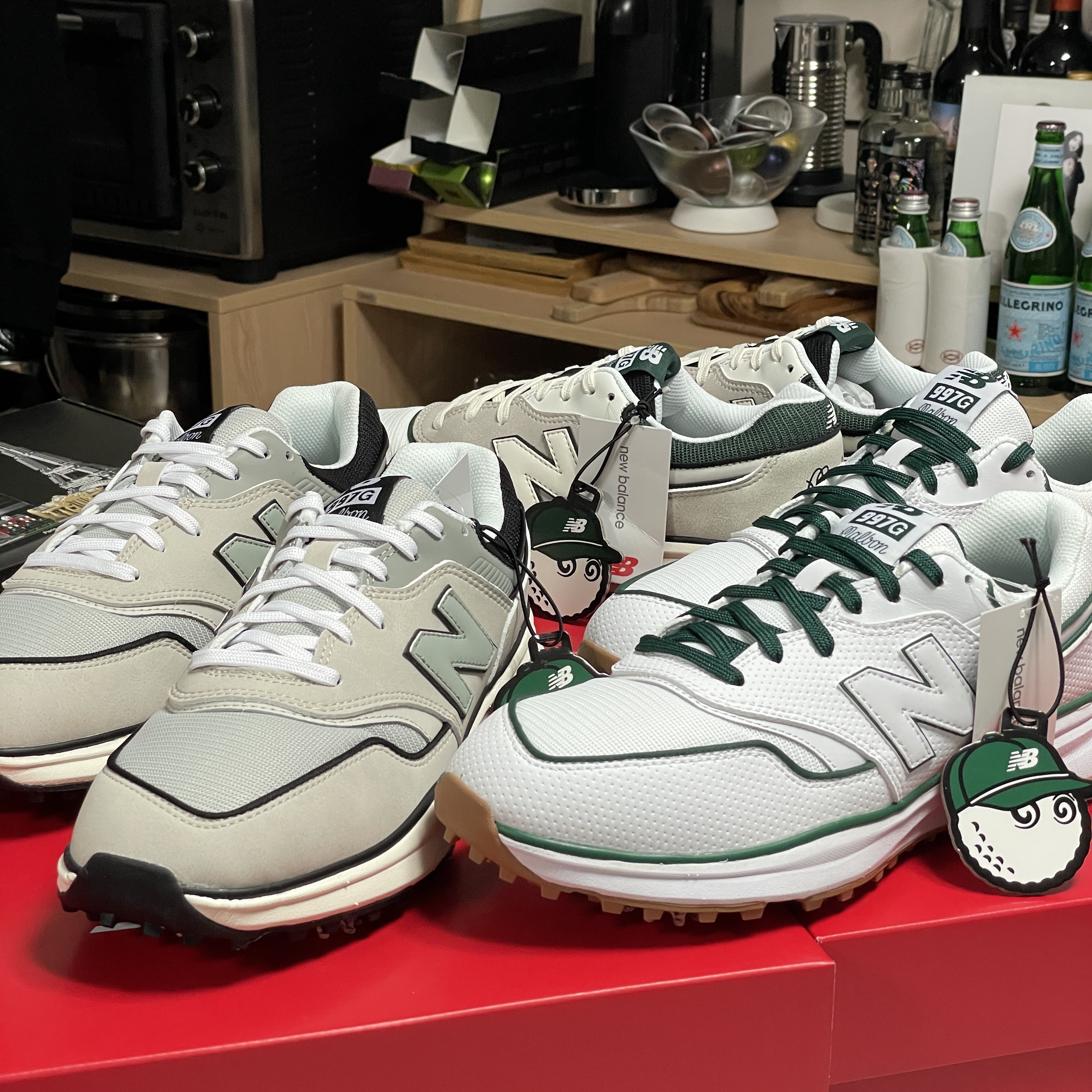New Balance x Malbon 997 Golf White Green, New Balance x Malbon 997 Golf Grey Green 착용 스타일 - 1