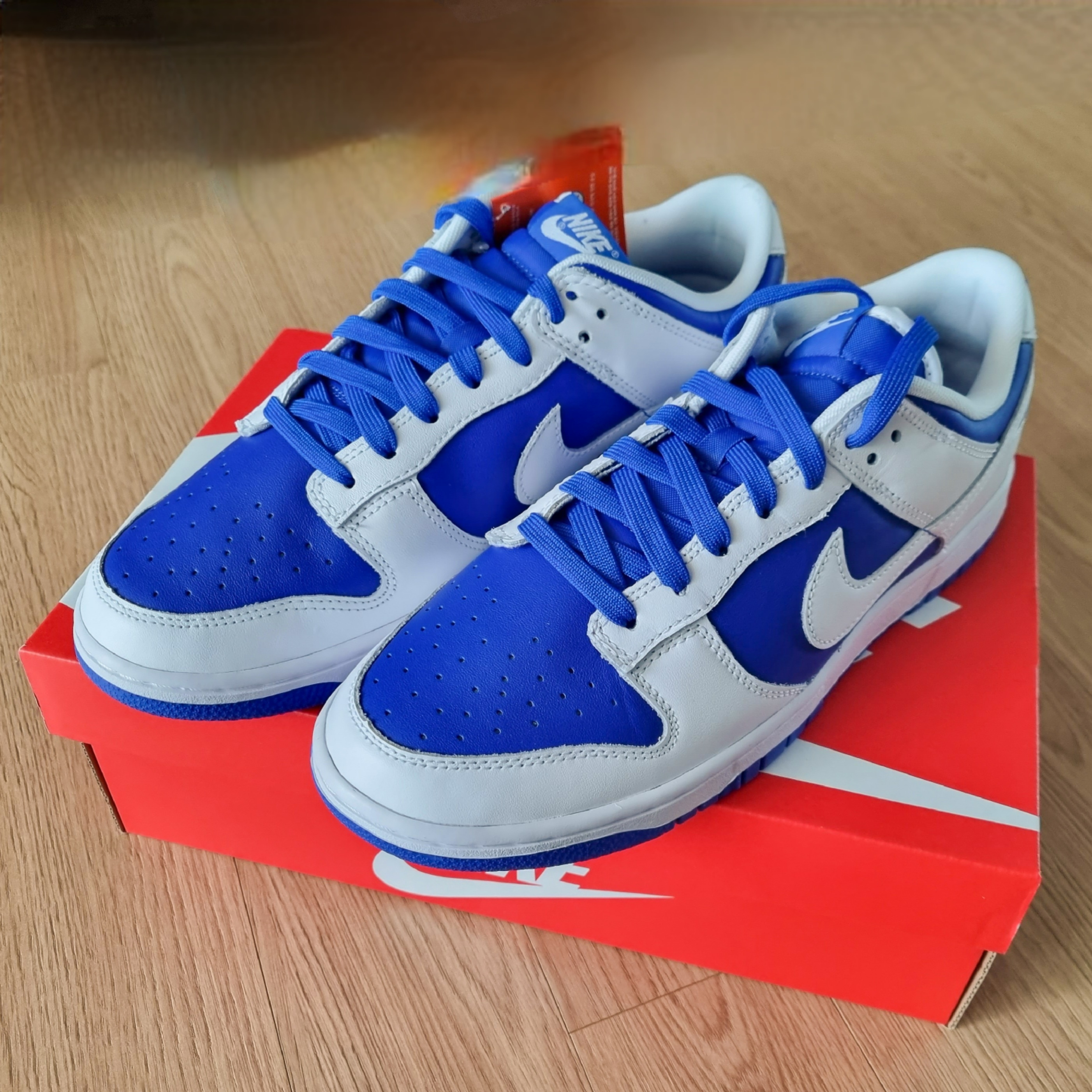 Nike Dunk Low Retro Racer Blue and White 착용 스타일