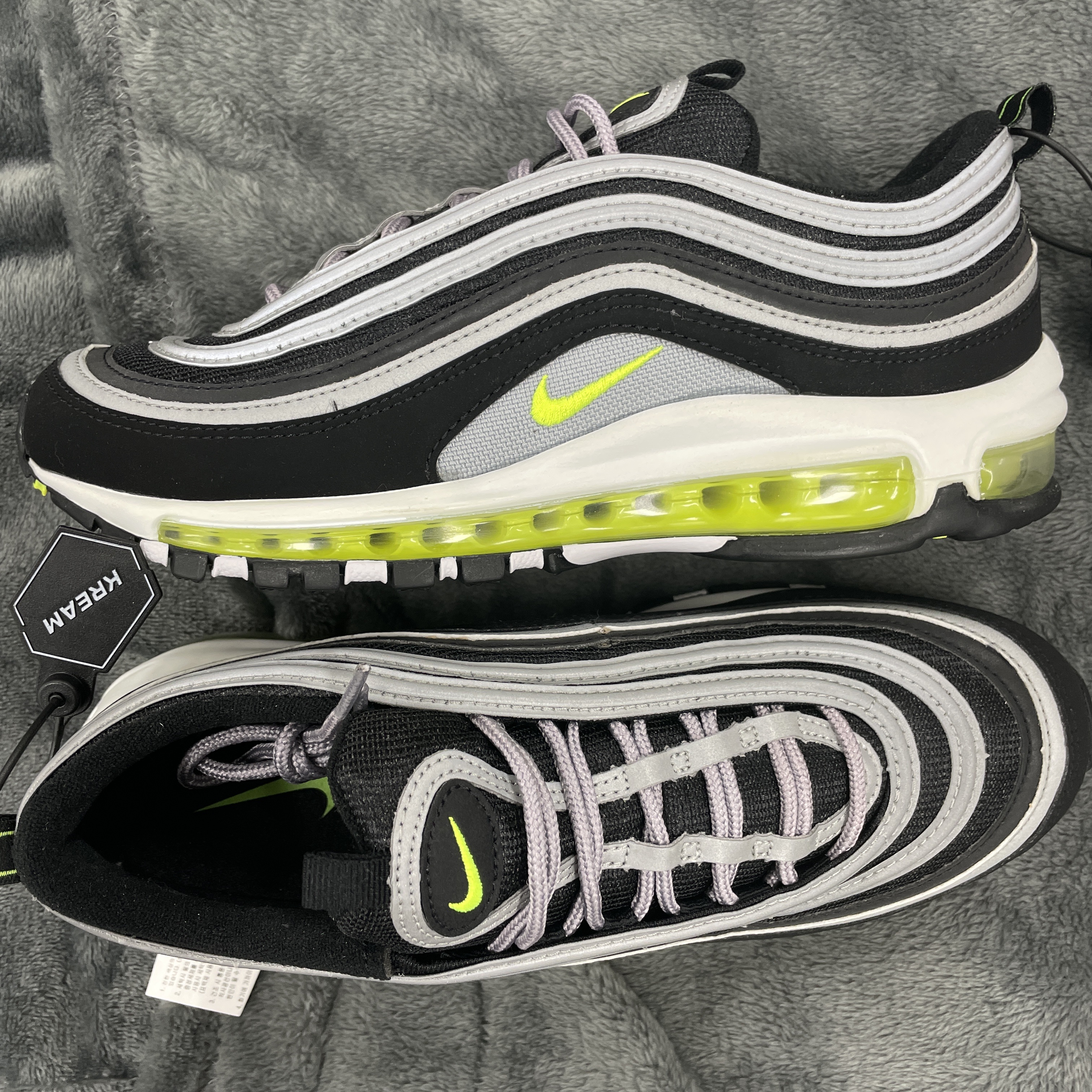 Nike Air Max 97 OG Black Volt Asia 착용 스타일 - 1